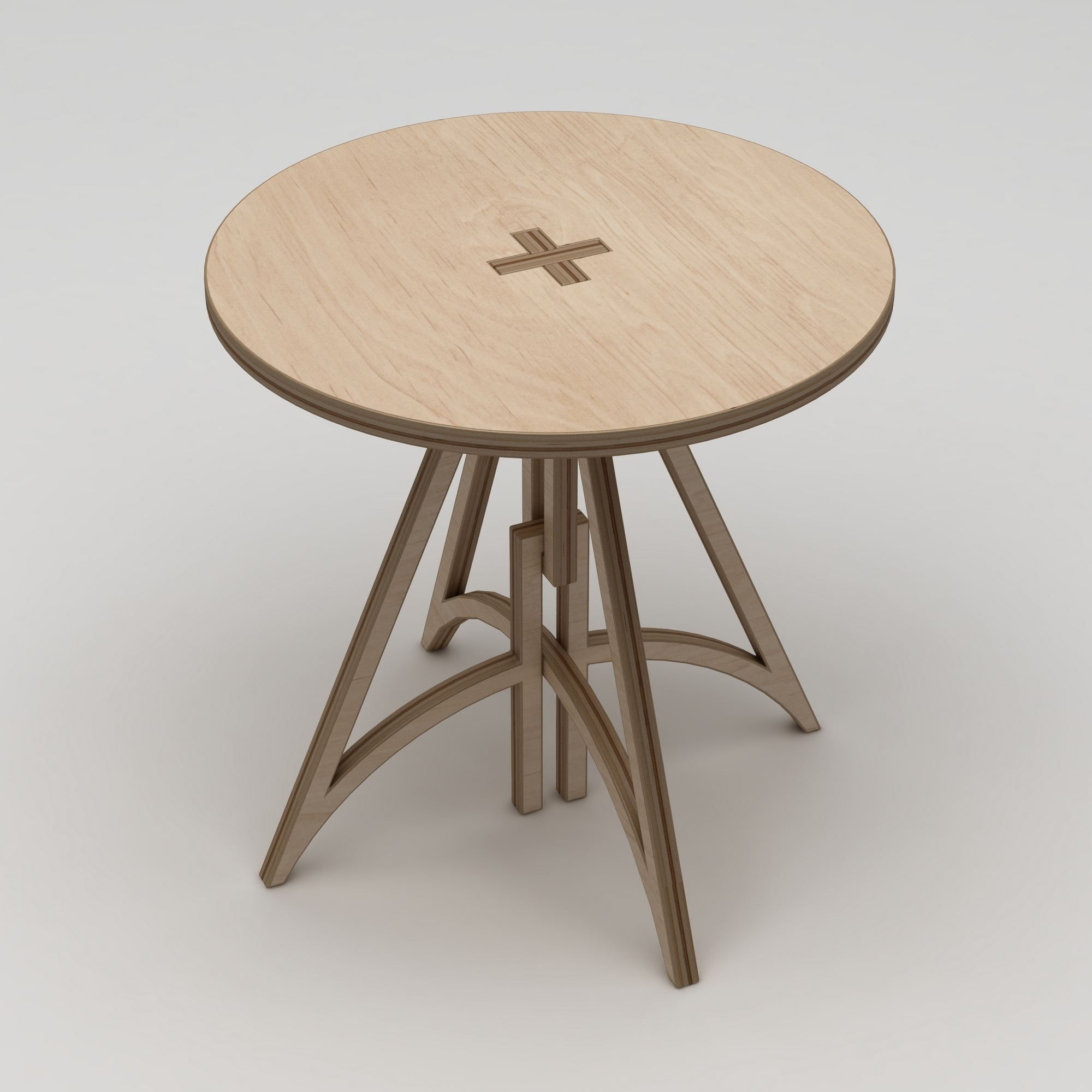 Masa dining Orbis, 75 x 75 x 75 cm, natural lemn, lemn, capacitate 75 kg — imaginea 4