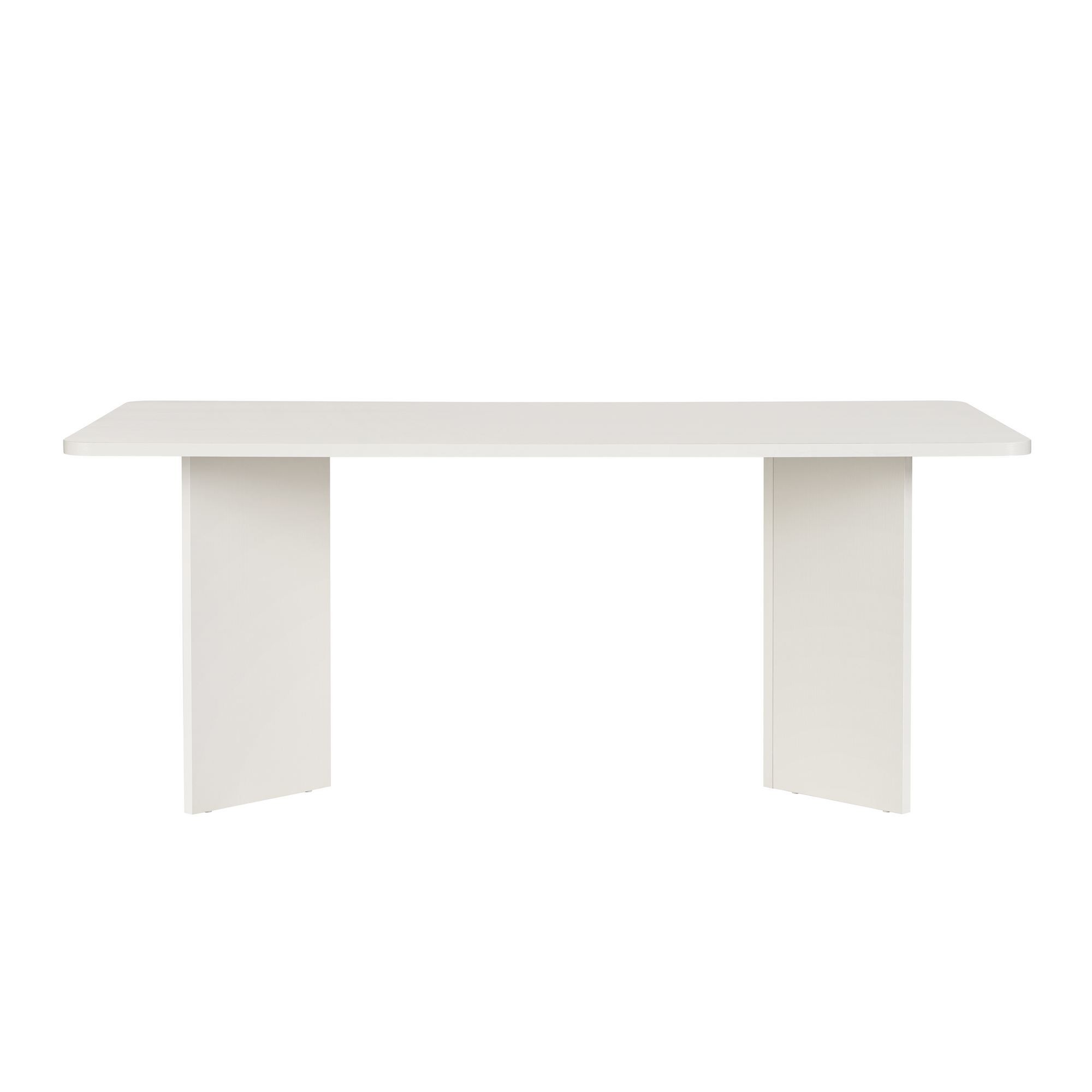 Masa dining Linza, 180 x 75 x 90 cm, lemn alb, PAL melaminat, capacitate 70 kg, wood alb — imaginea 2