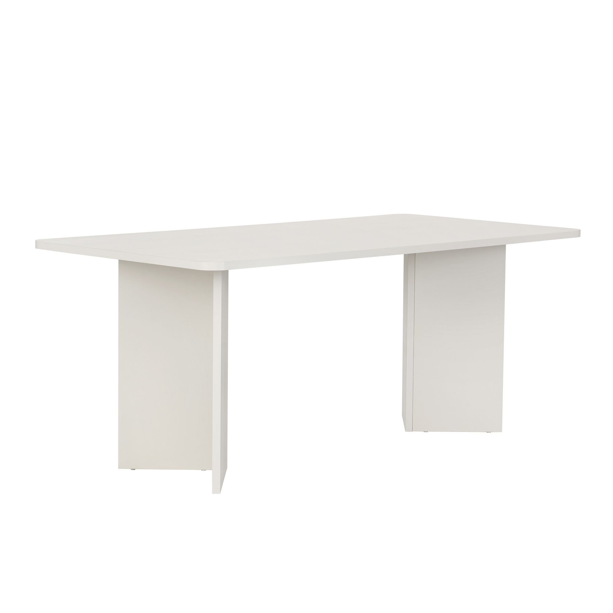 Masa dining Linza, 180 x 75 x 90 cm, lemn alb, PAL melaminat, capacitate 70 kg, wood alb — imaginea 5