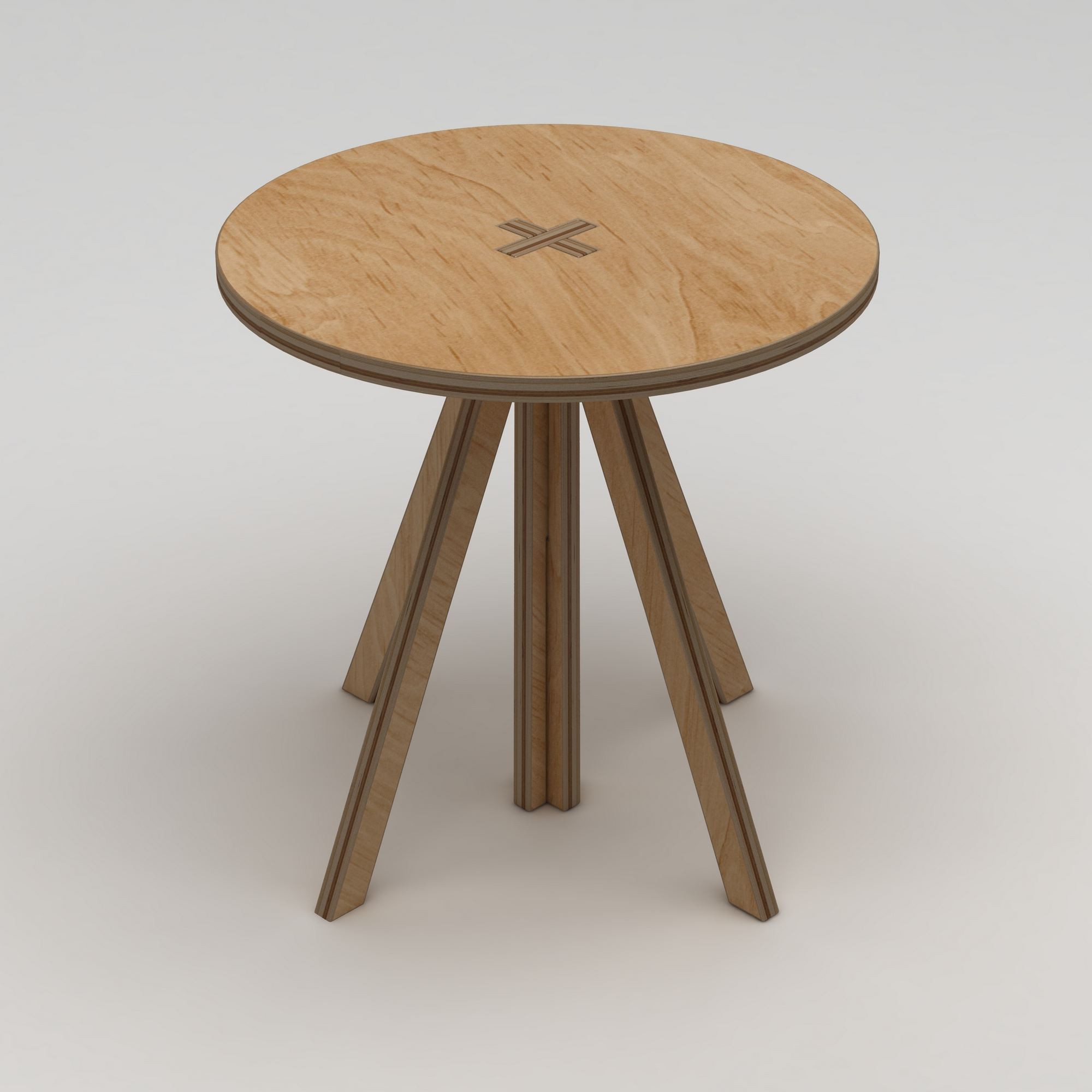 Masa dining Tripus, 75 x 75 x 75 cm, natural lemn, lemn, capacitate 75 kg — imaginea 2