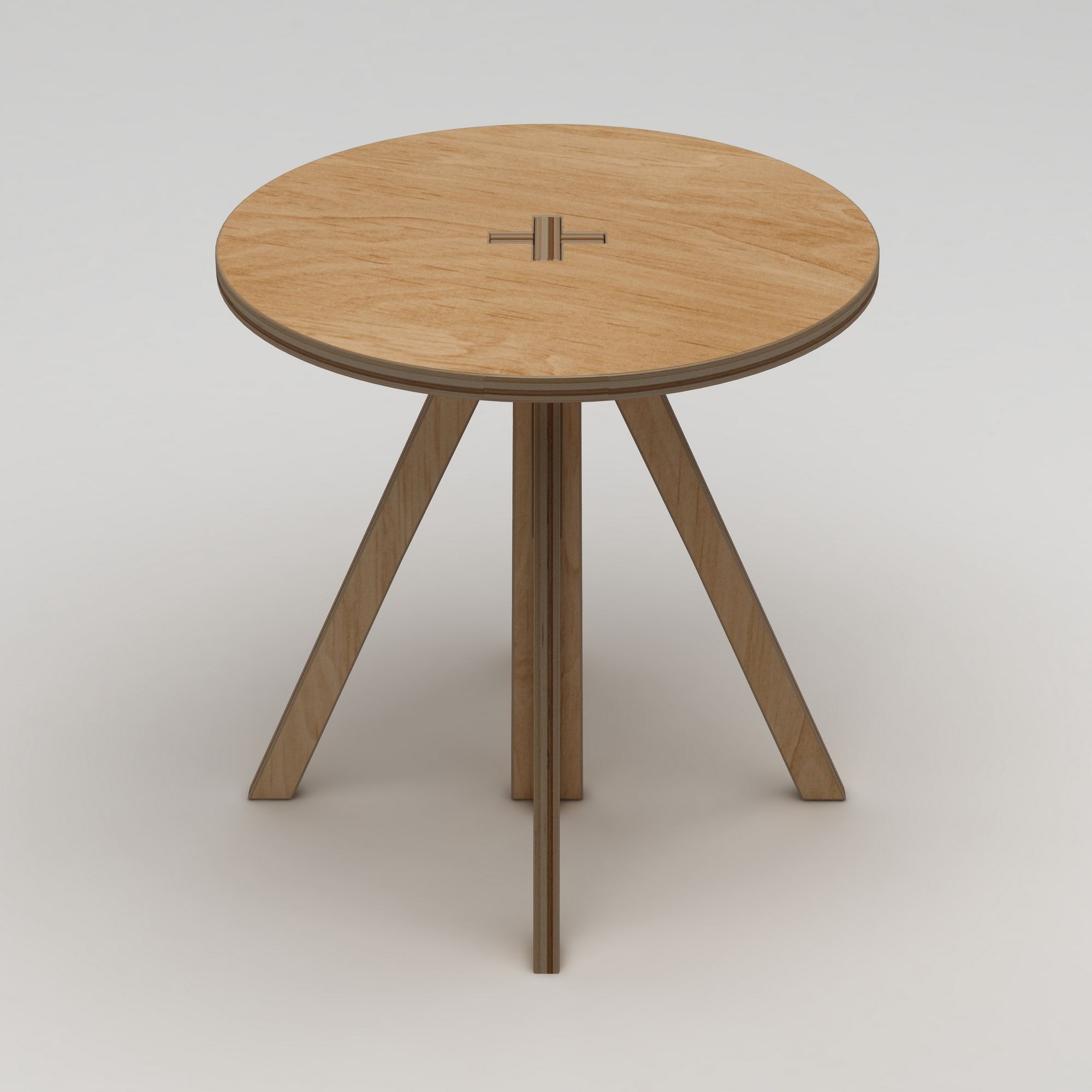 Masa dining Tripus, 75 x 75 x 75 cm, natural lemn, lemn, capacitate 75 kg — imaginea 3