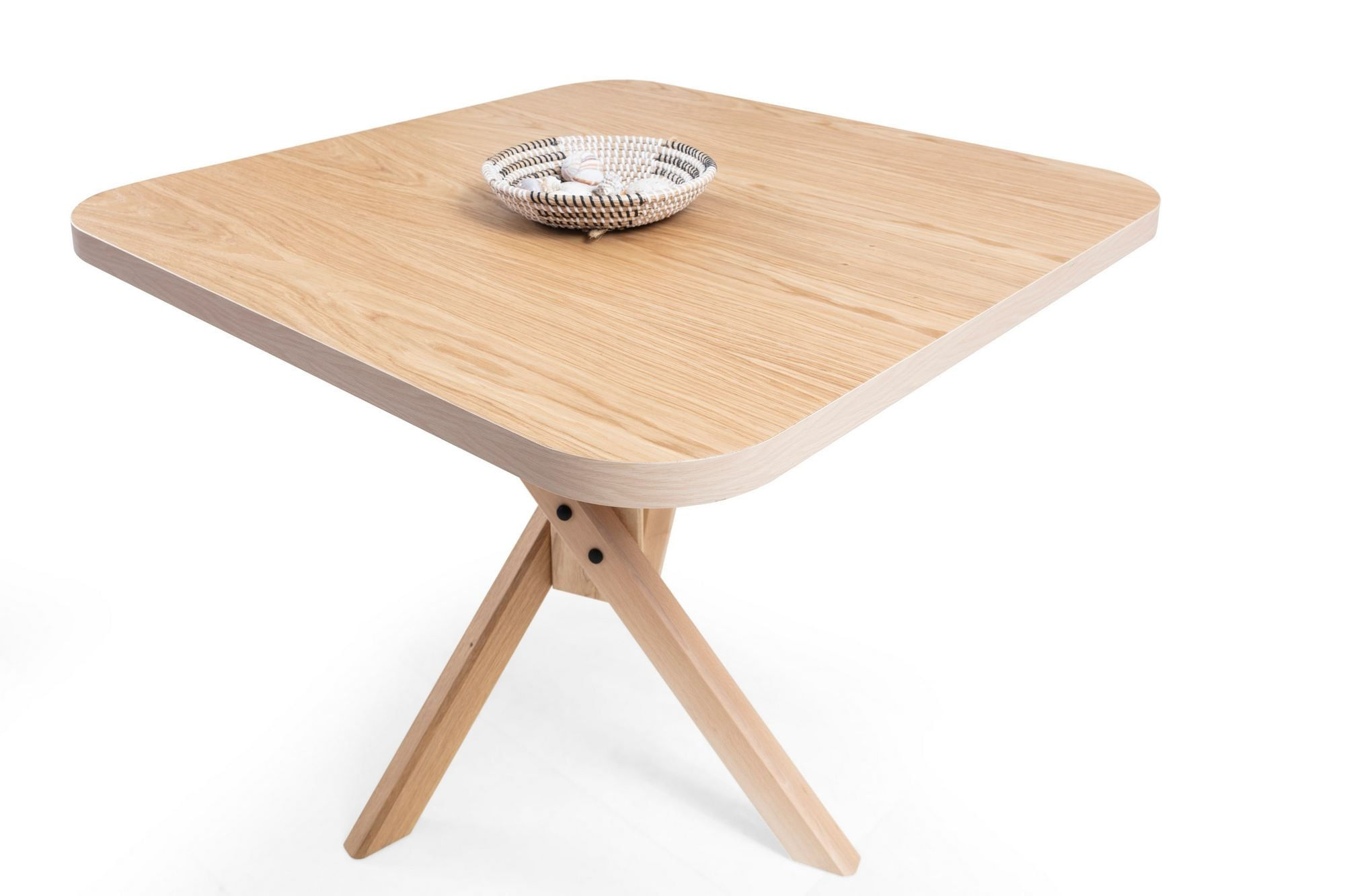 Masa dining Oscar Kare, 100 x 75 x 100 cm, stejar, MDF — imaginea 2
