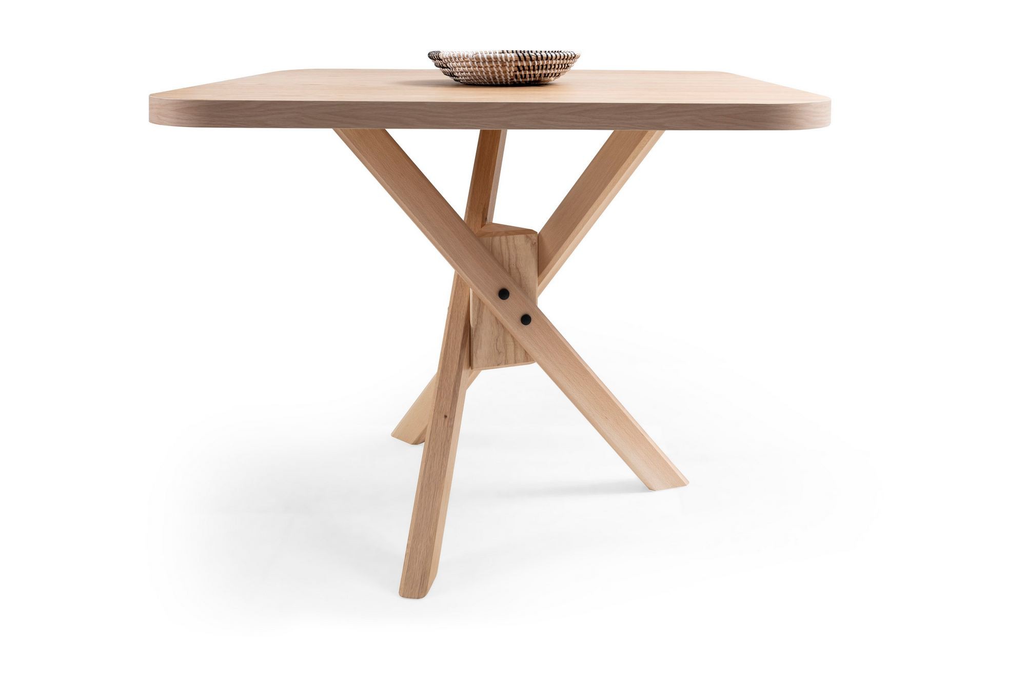 Masa dining Oscar Kare, 100 x 75 x 100 cm, stejar, MDF — imaginea 3