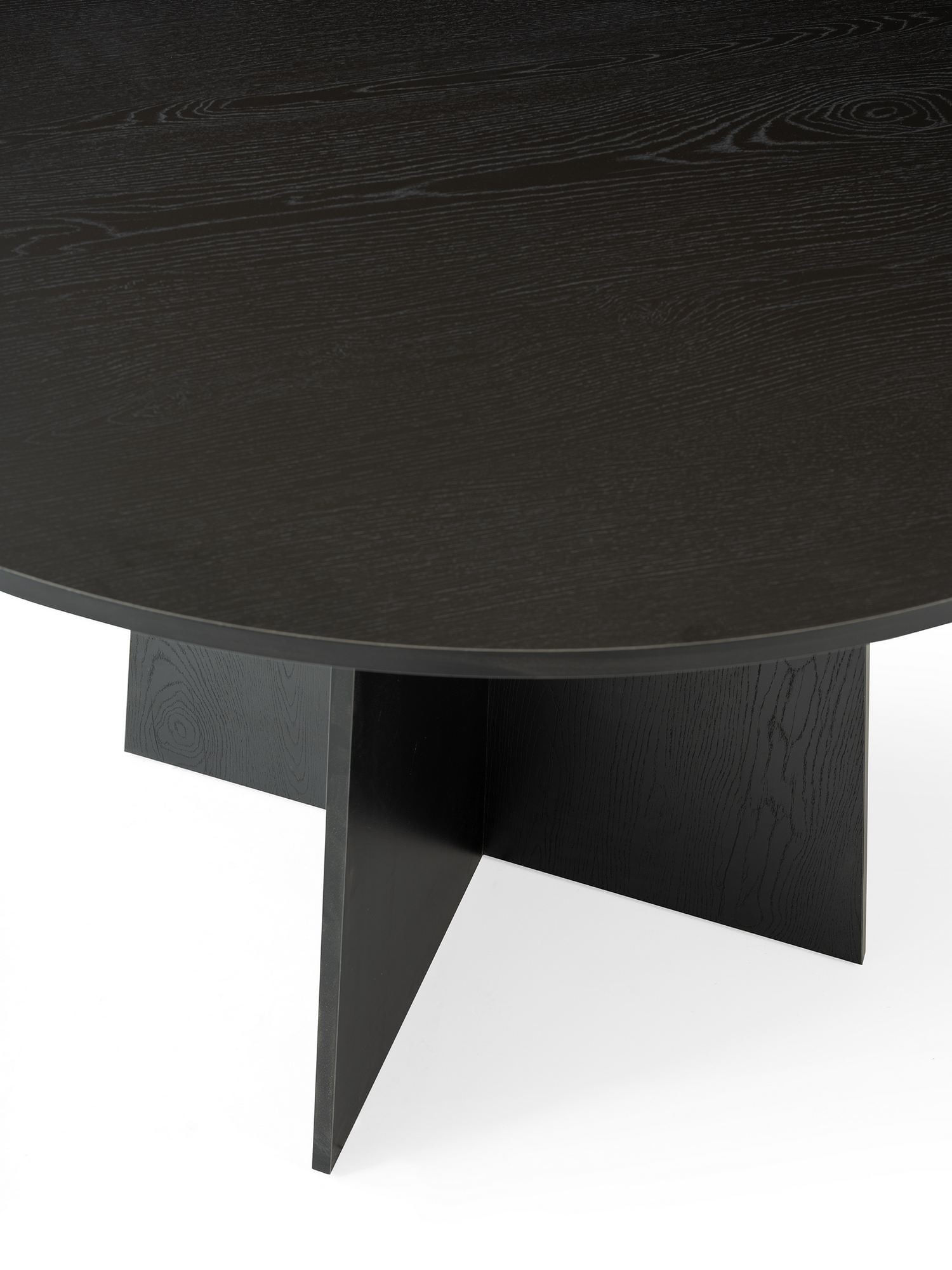 Masa dining Loop, 140 x 75 x 80 cm, lemn negru, PAL melaminat, capacitate 100 kg, wood negru — imaginea 2