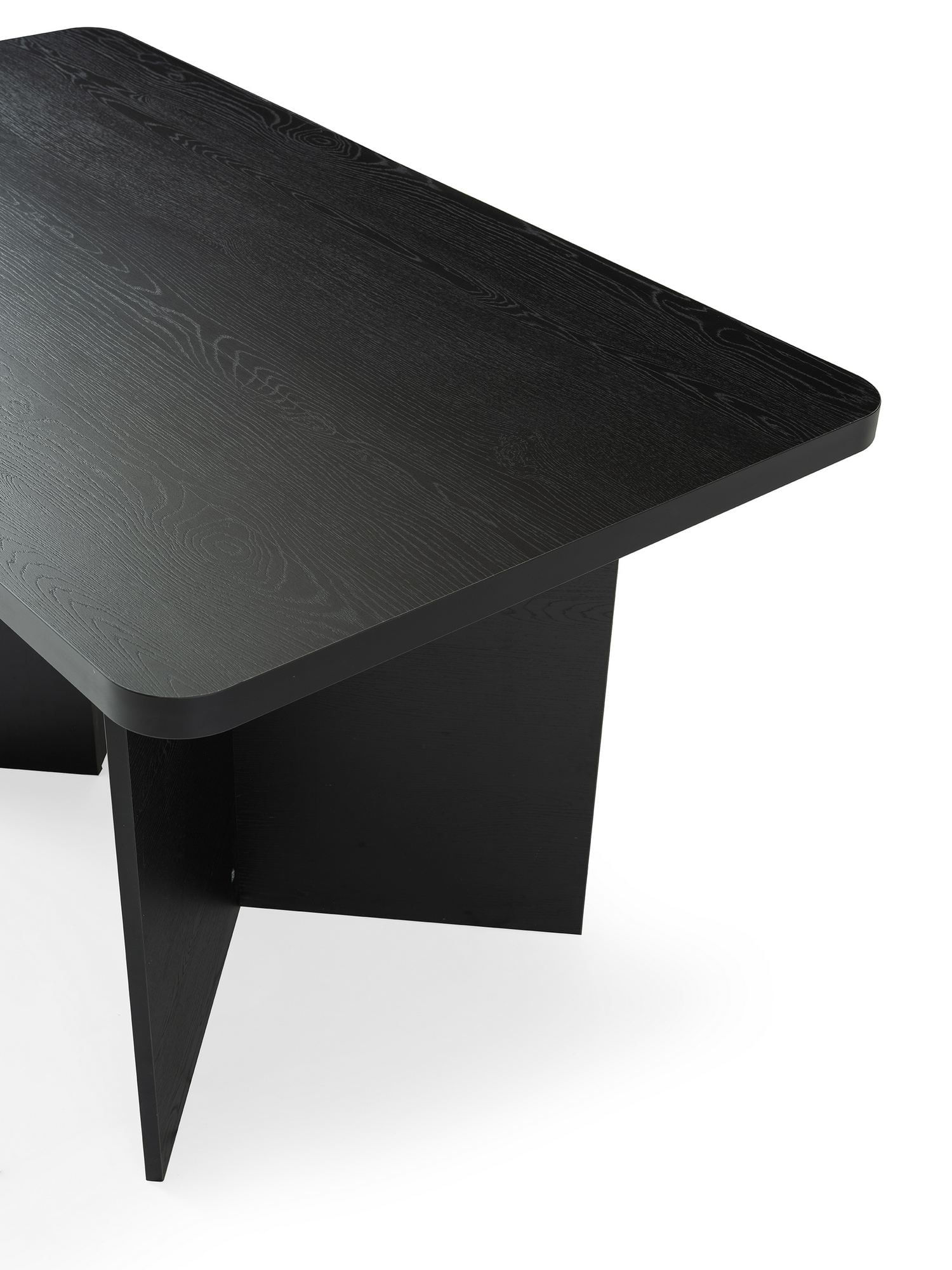 Masa dining Vera, 140 x 77 x 80 cm, lemn negru, PAL melaminat, capacitate 80 kg, wood negru — imaginea 4