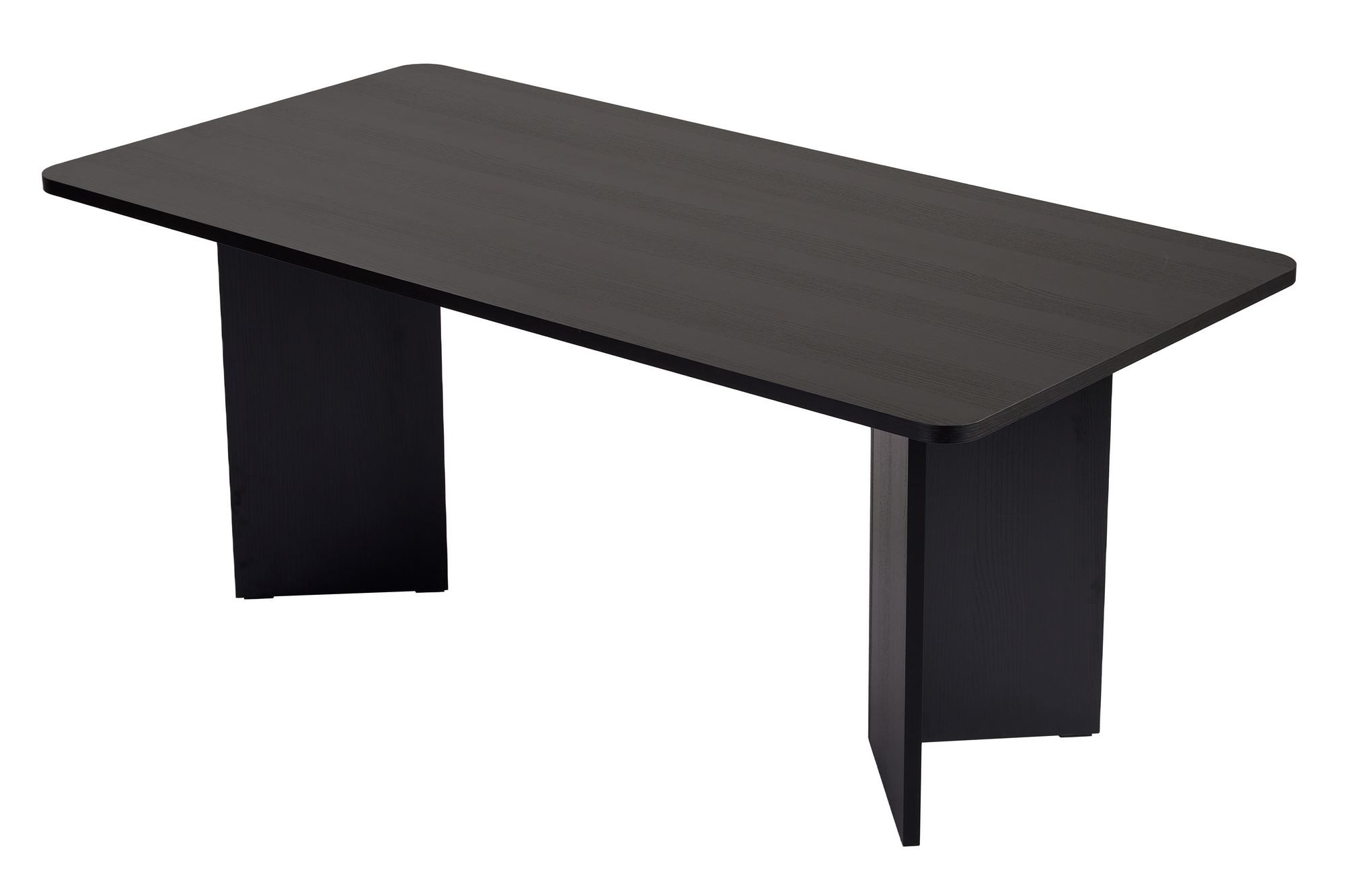 Masa dining Linza, 180 x 75 x 90 cm, lemn negru, PAL melaminat, capacitate 70 kg, wood negru — imaginea 2