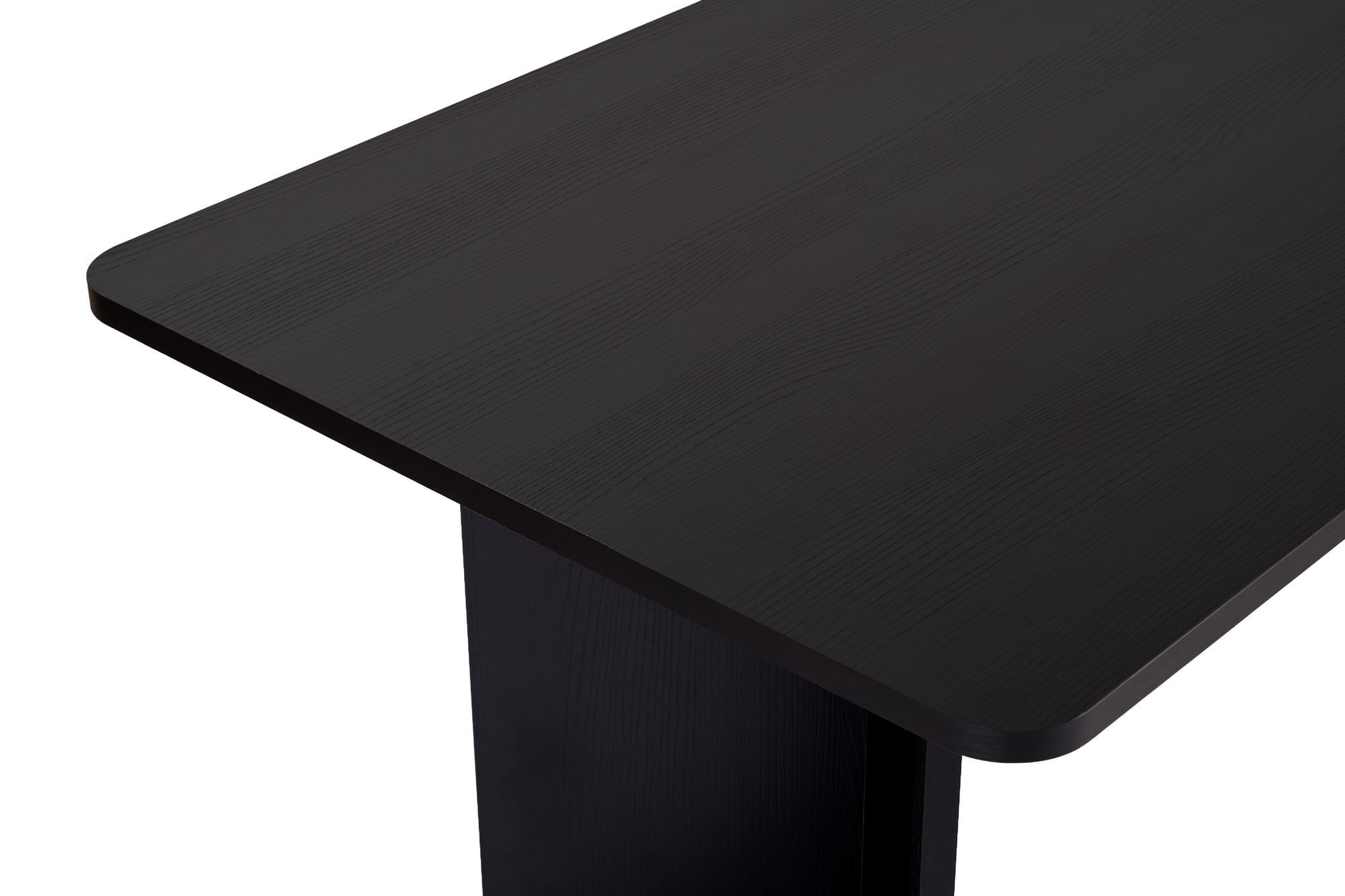 Masa dining Linza, 180 x 75 x 90 cm, lemn negru, PAL melaminat, capacitate 70 kg, wood negru — imaginea 5