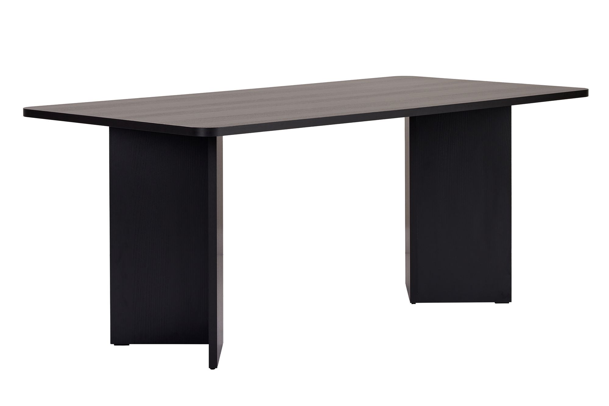 Masa dining Linza, 180 x 75 x 90 cm, lemn negru, PAL melaminat, capacitate 70 kg, wood negru — imaginea 6