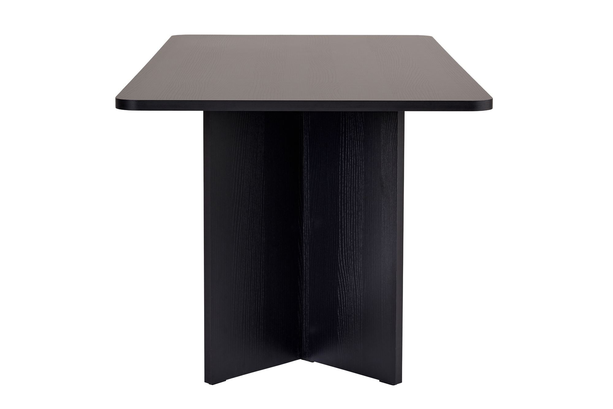 Masa dining Linza, 180 x 75 x 90 cm, lemn negru, PAL melaminat, capacitate 70 kg, wood negru — imaginea 8