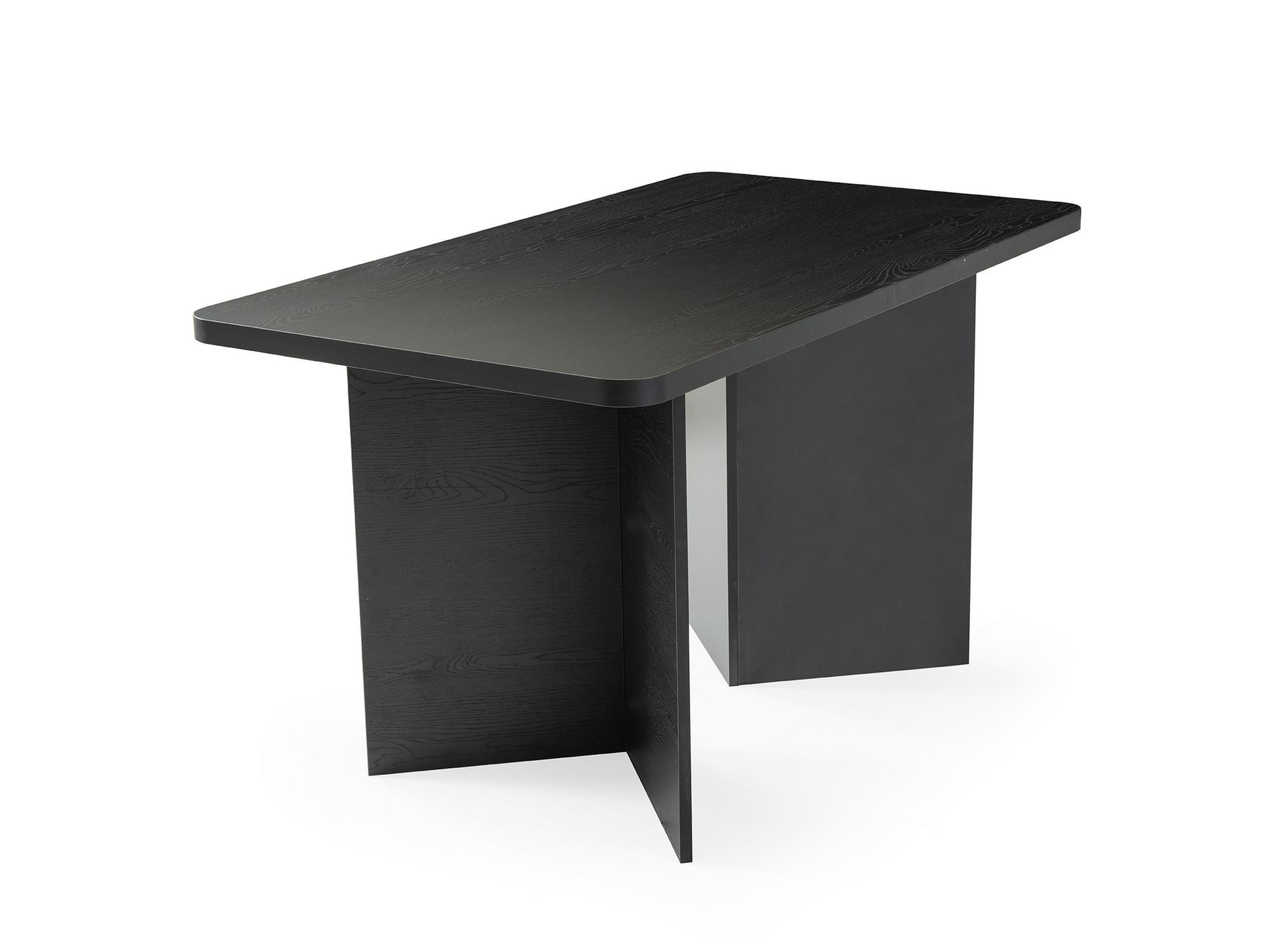 Masa dining Vera, 140 x 77 x 80 cm, lemn negru, PAL melaminat, capacitate 80 kg, wood negru — imaginea 6