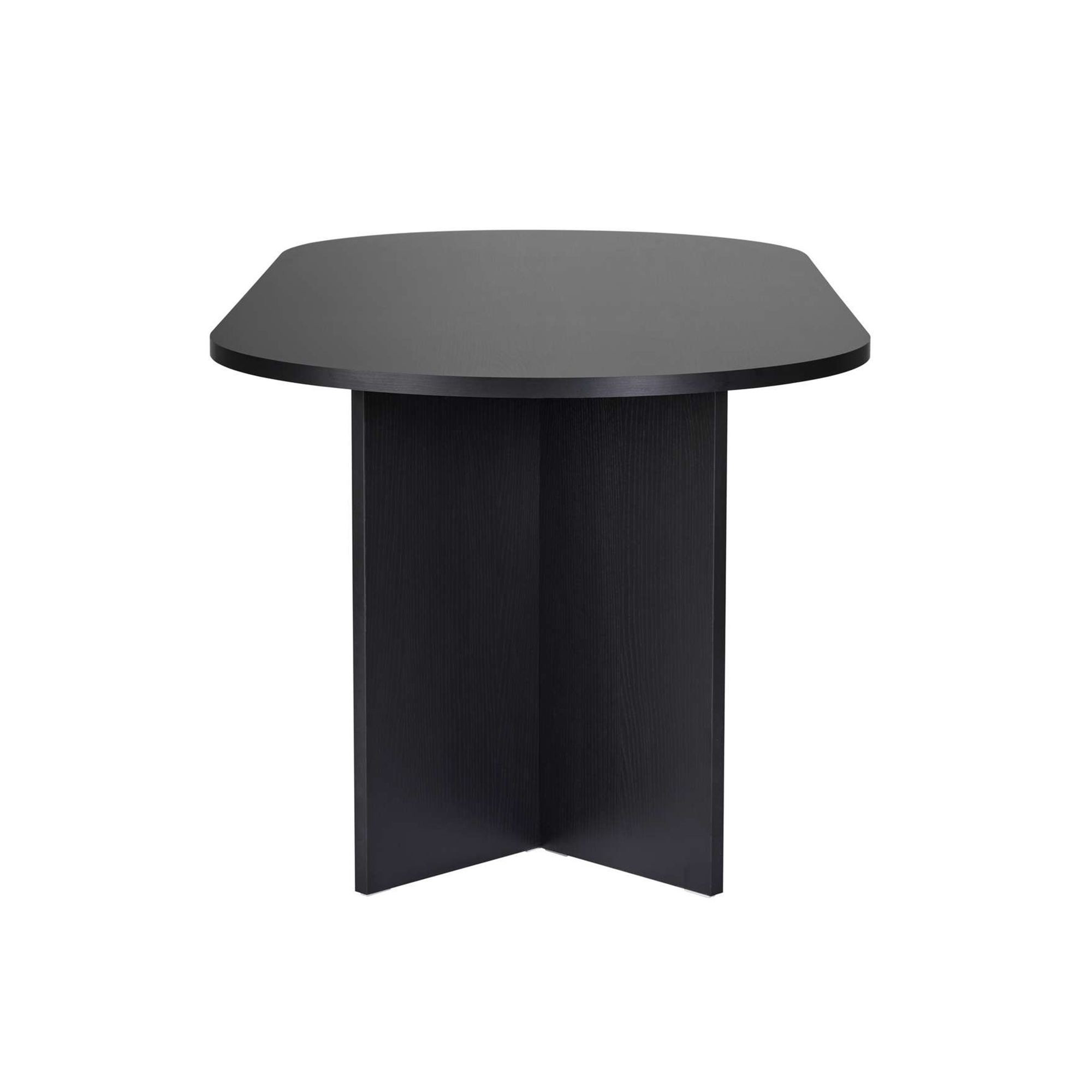 Masa dining Sabella, 200 x 75 x 90 cm, lemn negru, PAL melaminat, wood negru — imaginea 2