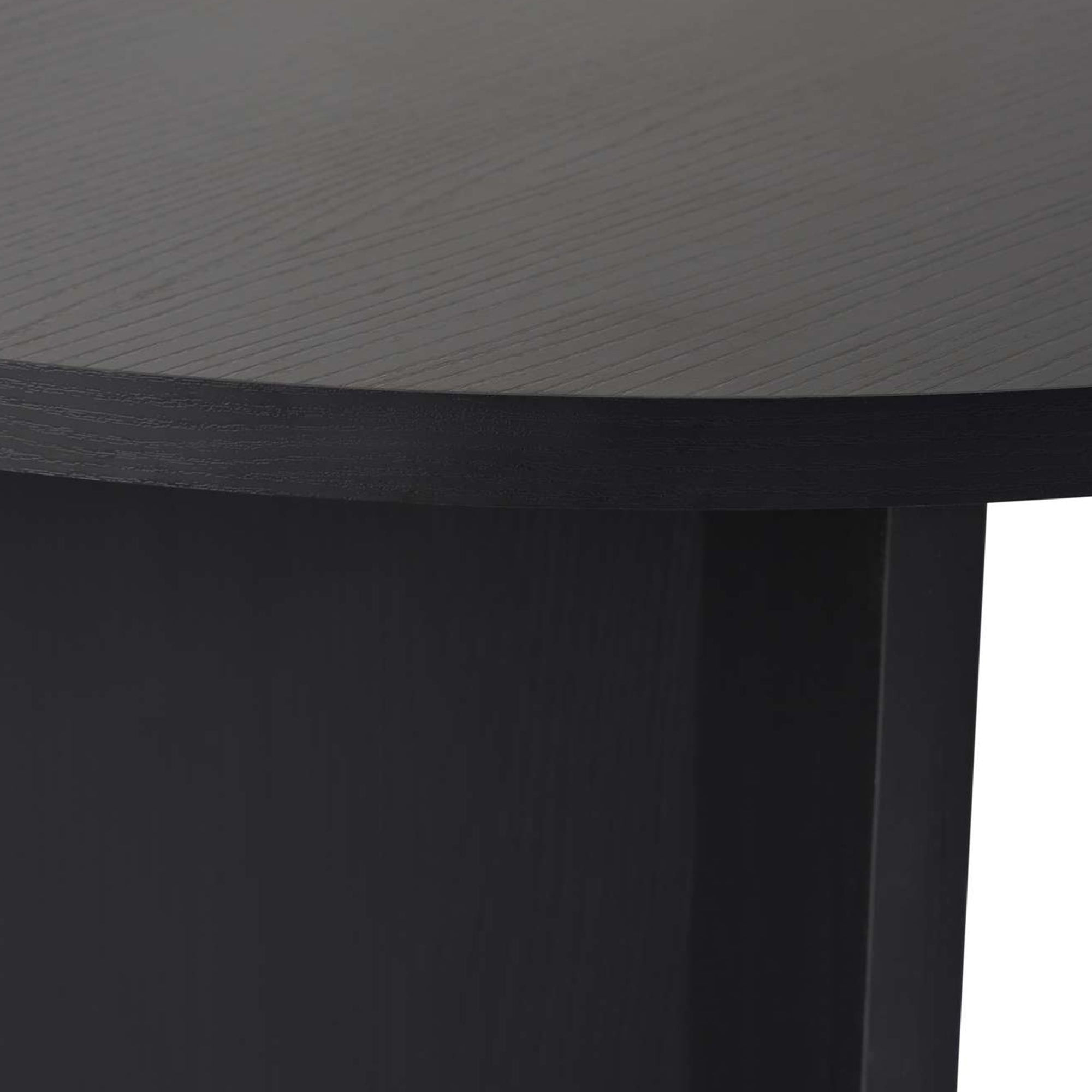 Masa dining Sabella, 200 x 75 x 90 cm, lemn negru, PAL melaminat, wood negru — imaginea 5