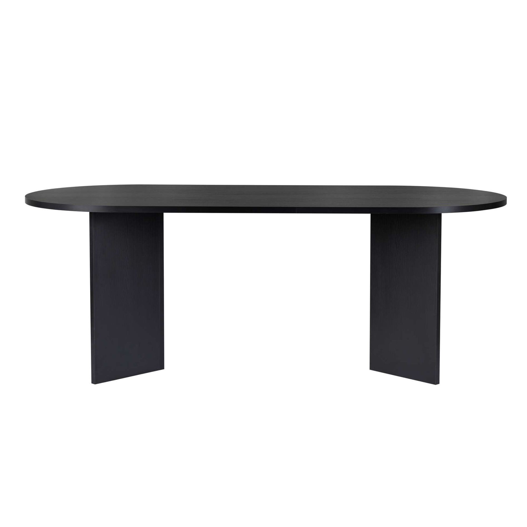 Masa dining Sabella, 200 x 75 x 90 cm, lemn negru, PAL melaminat, wood negru — imaginea 6