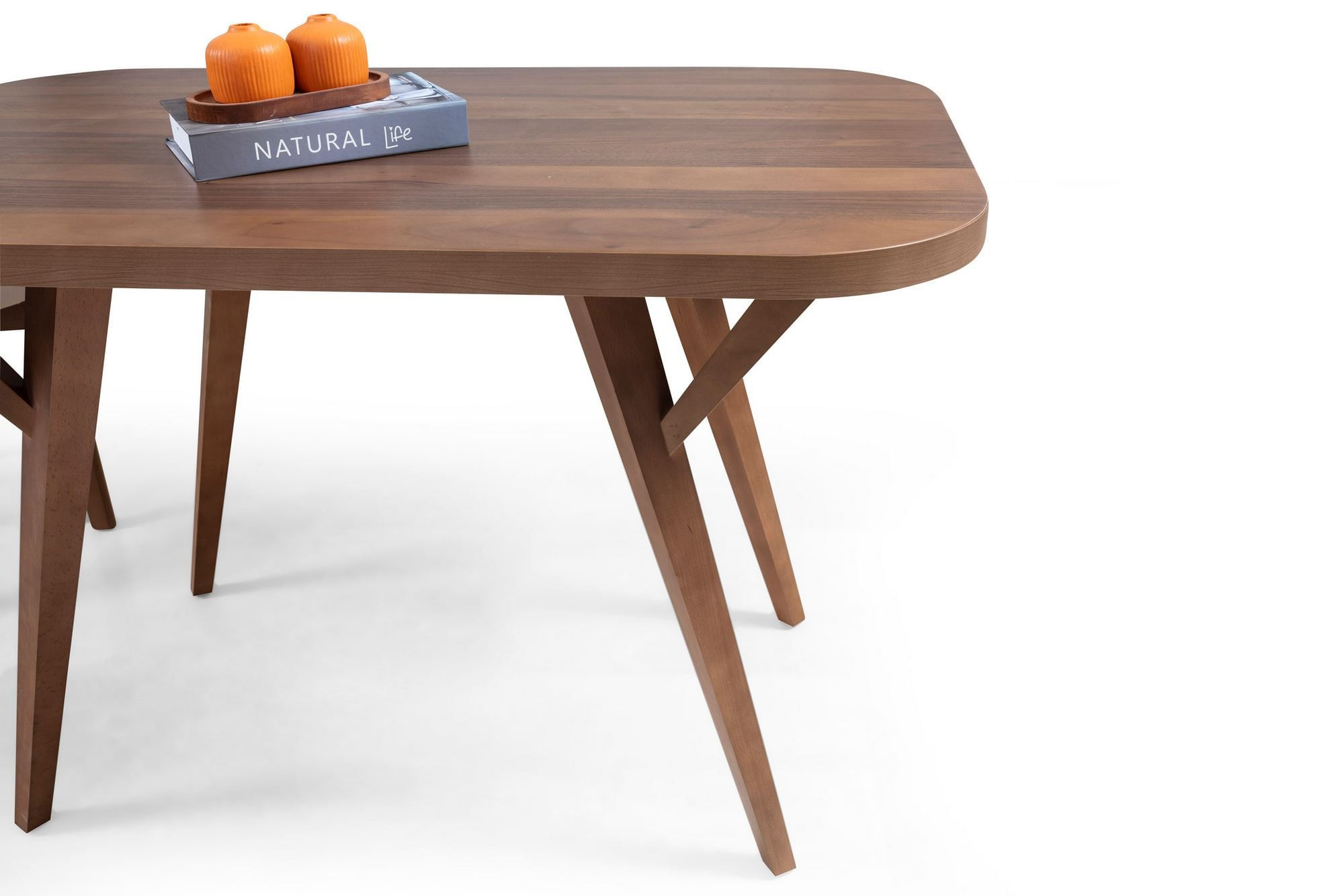 Masa dining Sofya, 126 x 75 x 75 cm, nuc, MDF — imaginea 2