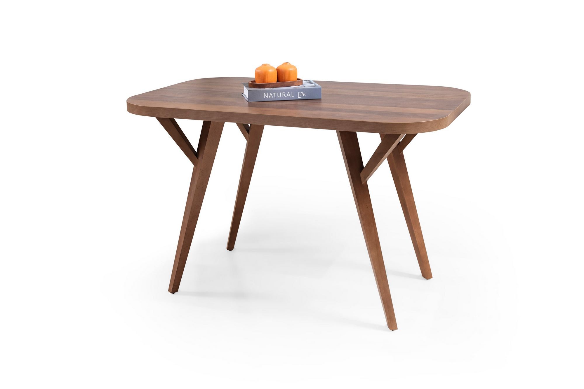 Masa dining Sofya, 126 x 75 x 75 cm, nuc, MDF — imaginea 4