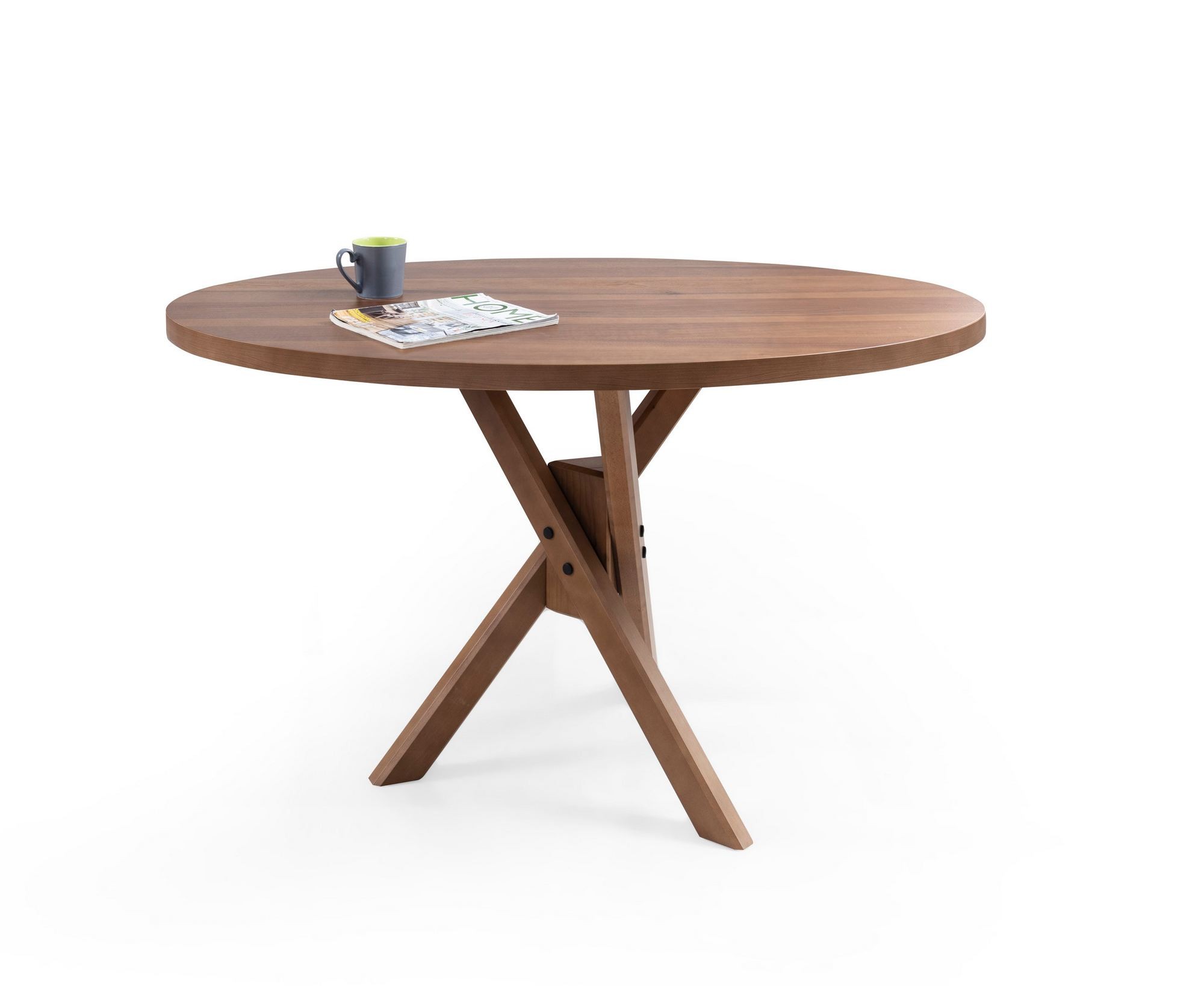 Masa dining Oscar Elips, 130 x 75 x 80 cm, nuc, MDF — imaginea 2
