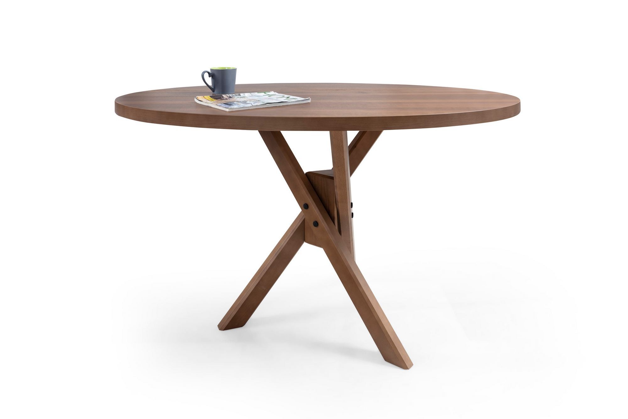 Masa dining Oscar Elips, 130 x 75 x 80 cm, nuc, MDF — imaginea 3