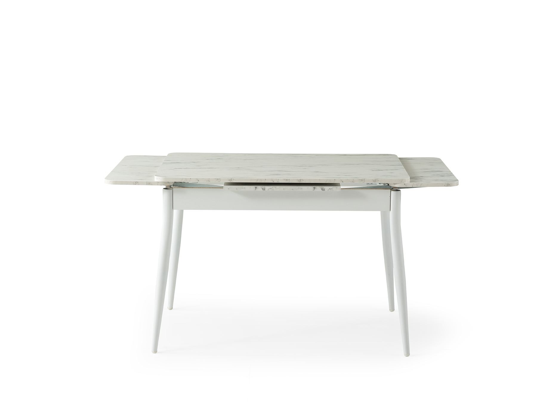 Masa dining Kent, 110 x 75 x 70 cm, alb marmura alb, PAL melaminat, capacitate 27 kg, alb marble / alb — imaginea 3