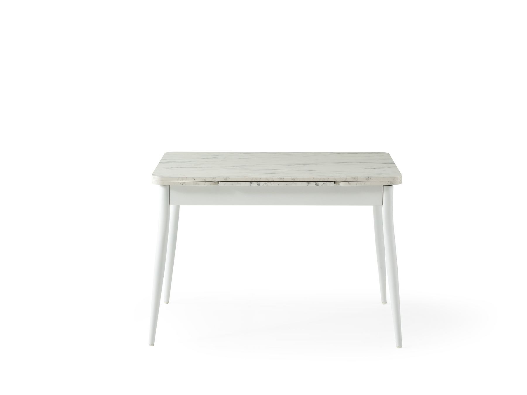 Masa dining Kent, 110 x 75 x 70 cm, alb marmura alb, PAL melaminat, capacitate 27 kg, alb marble / alb — imaginea 4