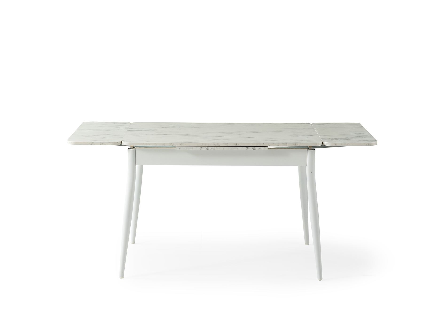 Masa dining Kent, 110 x 75 x 70 cm, alb marmura alb, PAL melaminat, capacitate 27 kg, alb marble / alb — imaginea 7