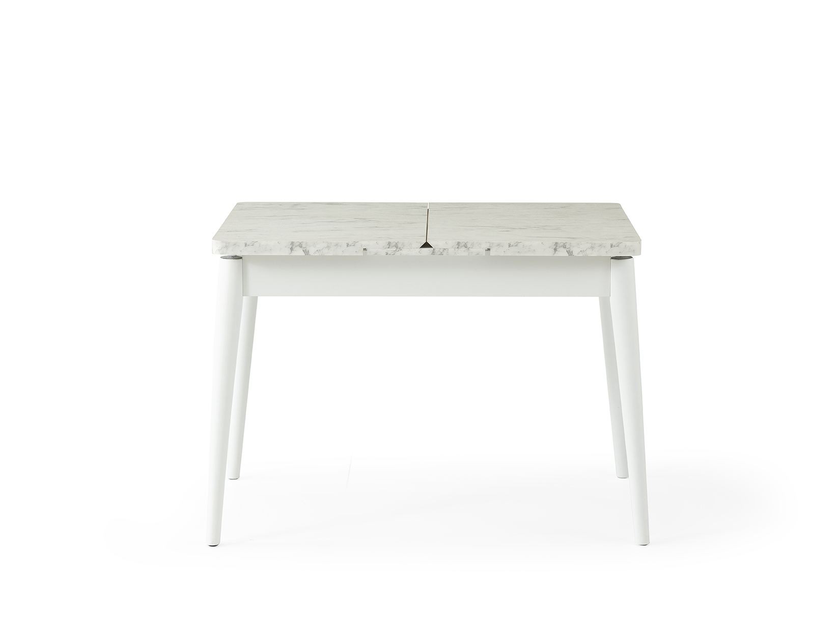 Masa dining Vista, 110 x 75 x 64 cm, alb marmura alb, PAL melaminat, capacitate 30 kg, alb marble / alb — imaginea 2