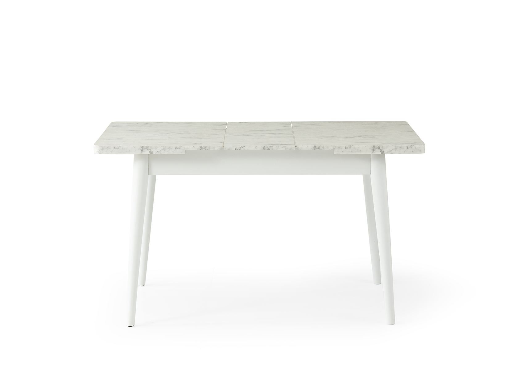 Masa dining Vista, 110 x 75 x 64 cm, alb marmura alb, PAL melaminat, capacitate 30 kg, alb marble / alb — imaginea 3