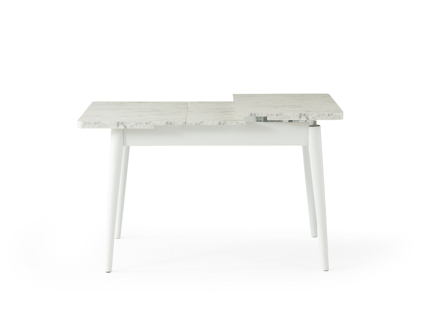 Masa dining Vista, 110 x 75 x 64 cm, alb marmura alb, PAL melaminat, capacitate 30 kg, alb marble / alb — imaginea 6