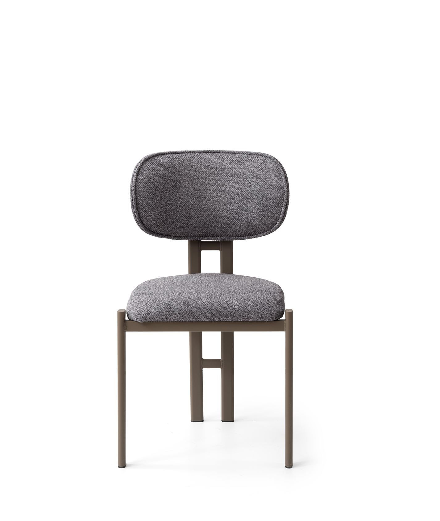 Scaun Muriz, 43 x 83 x 47, 5 cm, gri inchis cappuccino, metal, capacitate 175 kg, dark gri / cappuccino — imaginea 2