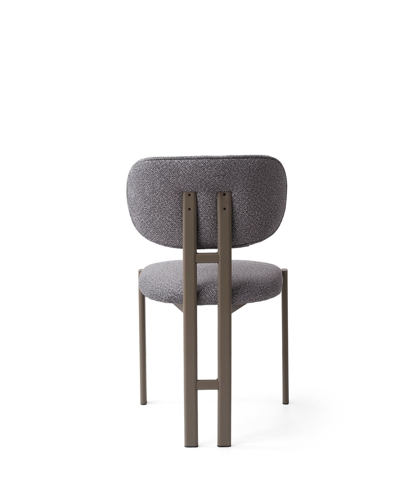 Scaun Muriz, 43 x 83 x 47, 5 cm, gri inchis cappuccino, metal, capacitate 175 kg, dark gri / cappuccino — imaginea 6