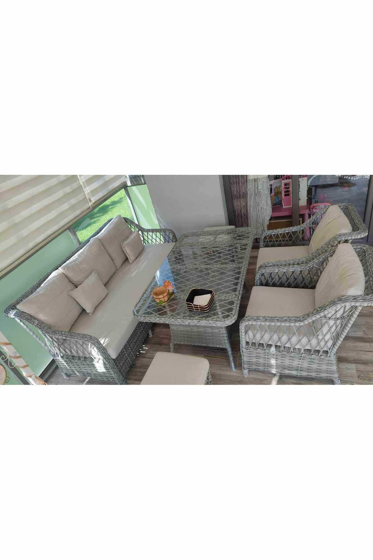 Set lounge gradina Petra - bej bej bej mink, 175 x 78 x 60 cm, bej mink — imaginea 3