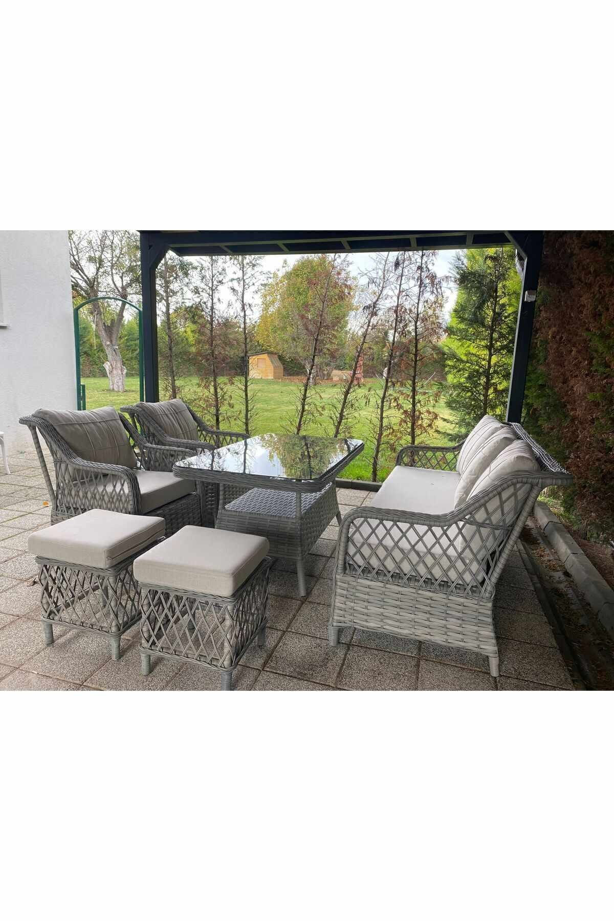 Set lounge gradina Petra - bej bej bej mink, 175 x 78 x 60 cm, bej mink — imaginea 4