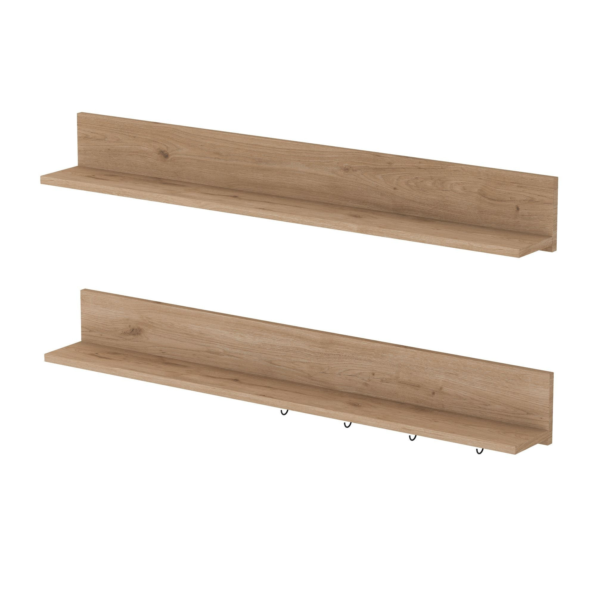 Raft de perete AE107, 120 x 15 x 14,8 cm, nuc, PAL, design modern — imaginea 8