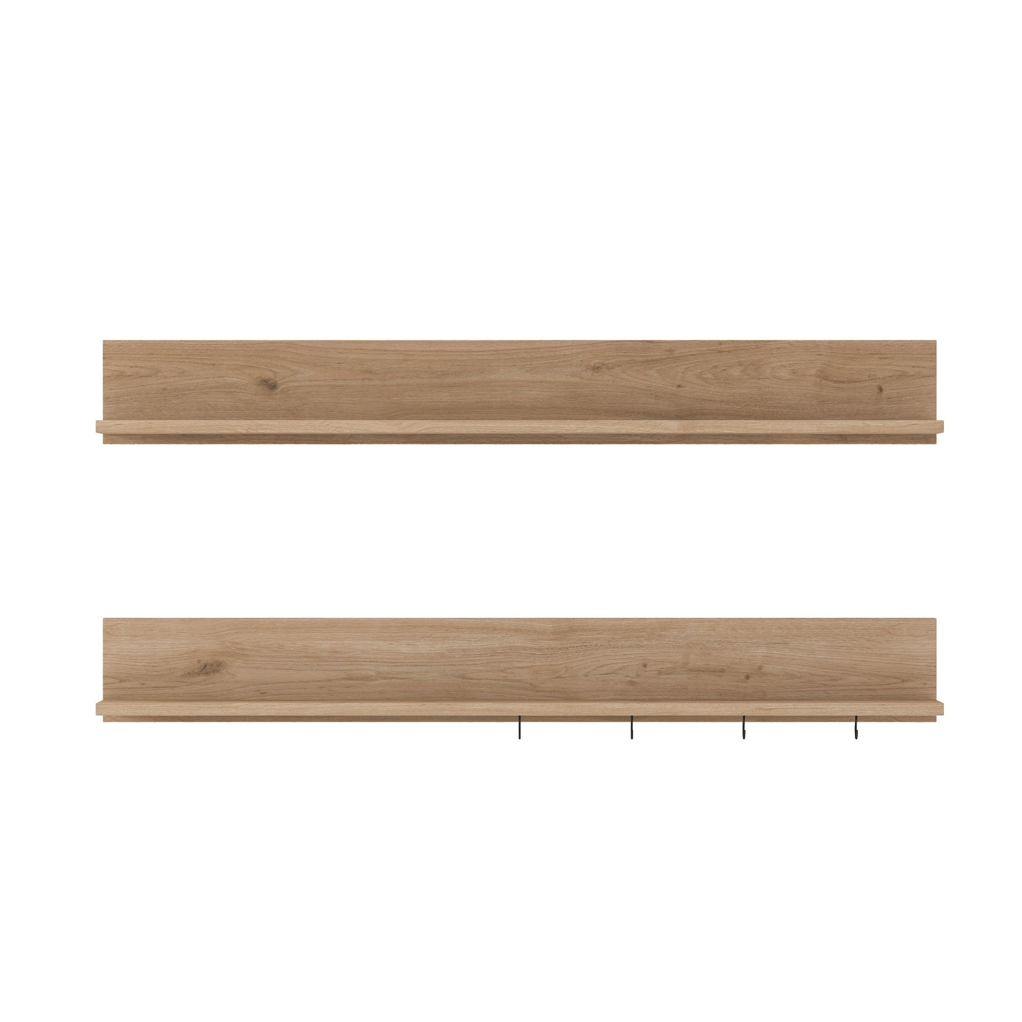 Raft de perete AE107, 120 x 15 x 14,8 cm, nuc, PAL, design modern — imaginea 10