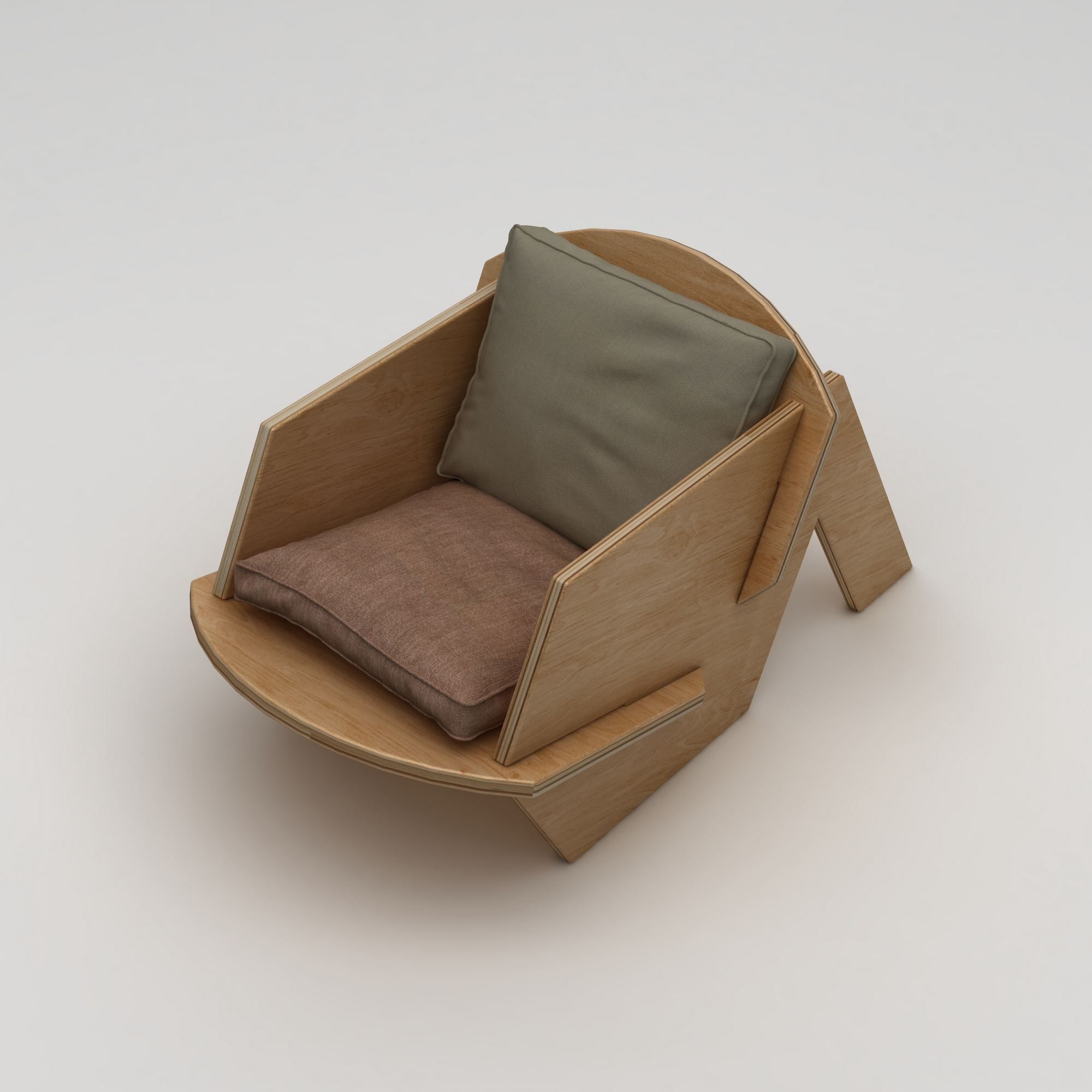 Scaun Bird, 70 x 56 x 54 cm, natural lemn, lemn, capacitate 180 kg — imaginea 2