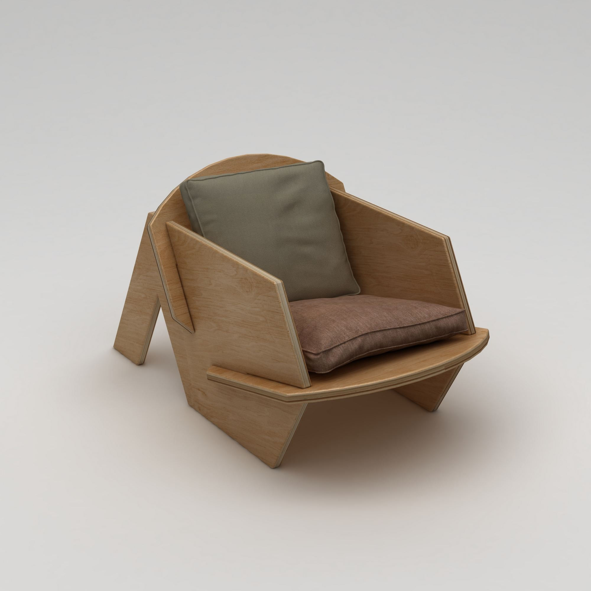 Scaun Bird, 70 x 56 x 54 cm, natural lemn, lemn, capacitate 180 kg — imaginea 3
