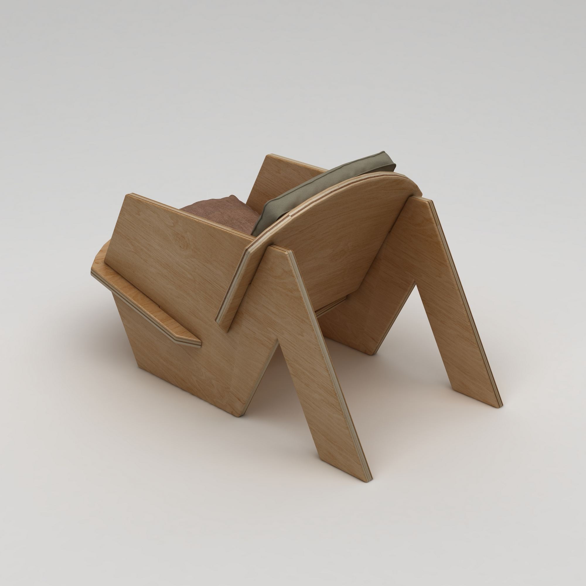 Scaun Bird, 70 x 56 x 54 cm, natural lemn, lemn, capacitate 180 kg — imaginea 4