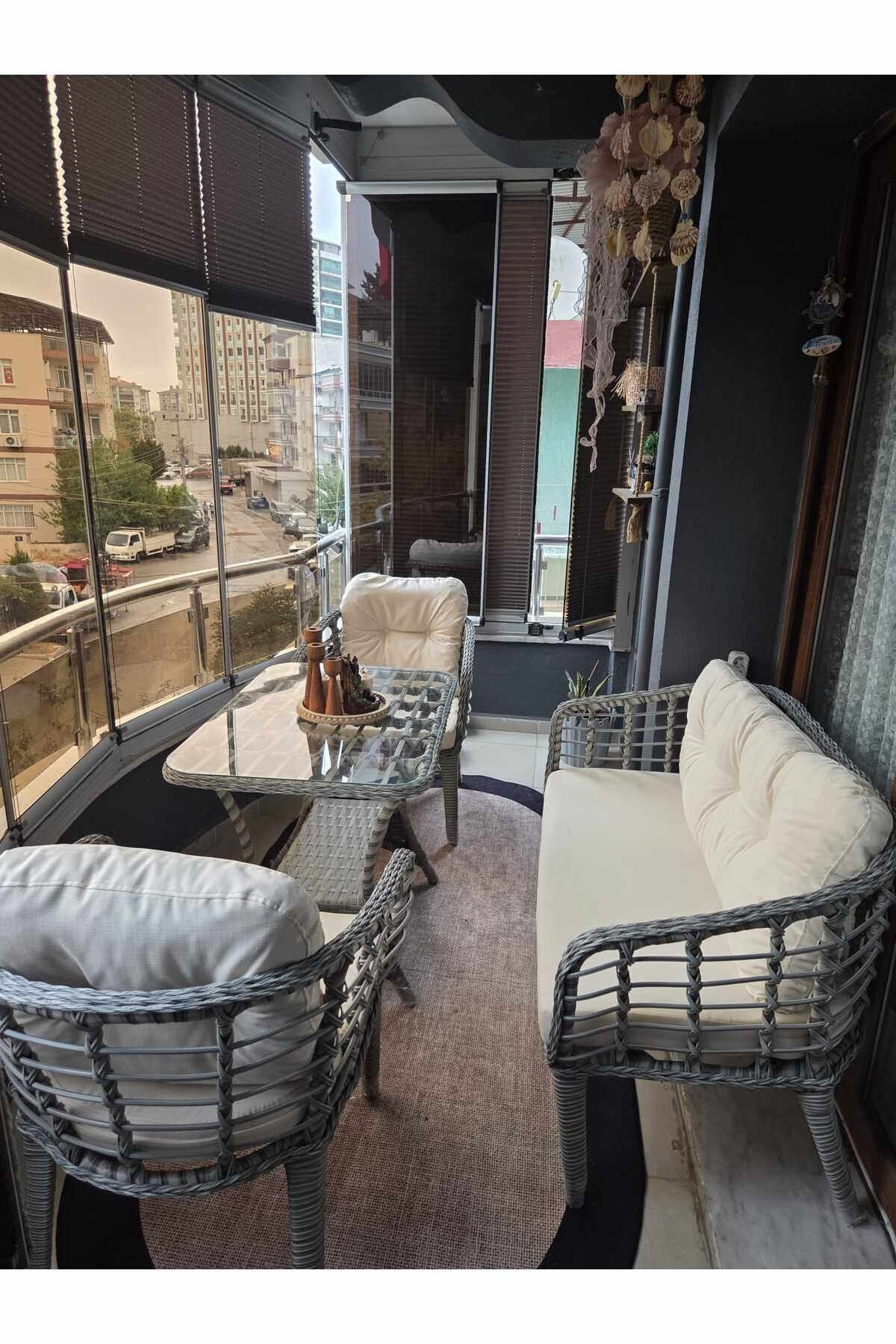 Set lounge gradina Manolya - bej bej bej mink, 120 x 78 x 56 cm, bej mink — imaginea 5