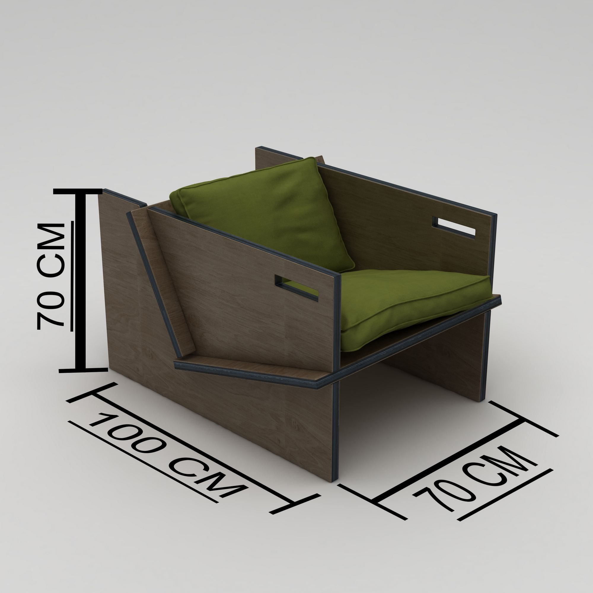 Scaun Winner, 74 x 57 x 92 cm, negru verde, lemn, capacitate 180 kg — imaginea 3
