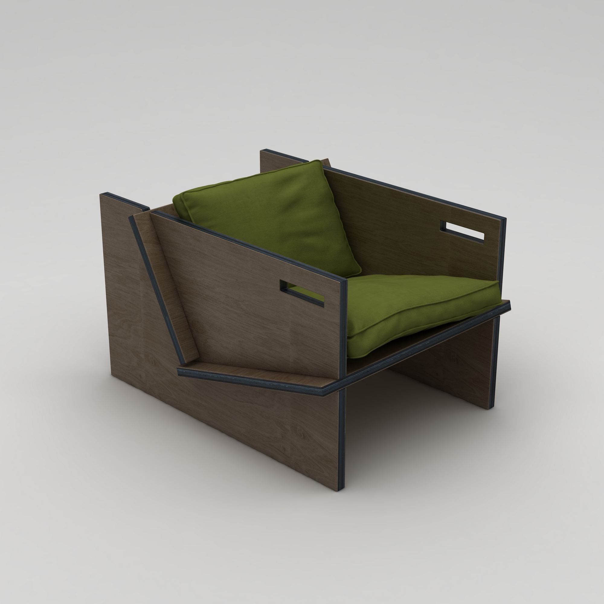 Scaun Winner, 74 x 57 x 92 cm, negru verde, lemn, capacitate 180 kg — imaginea 4