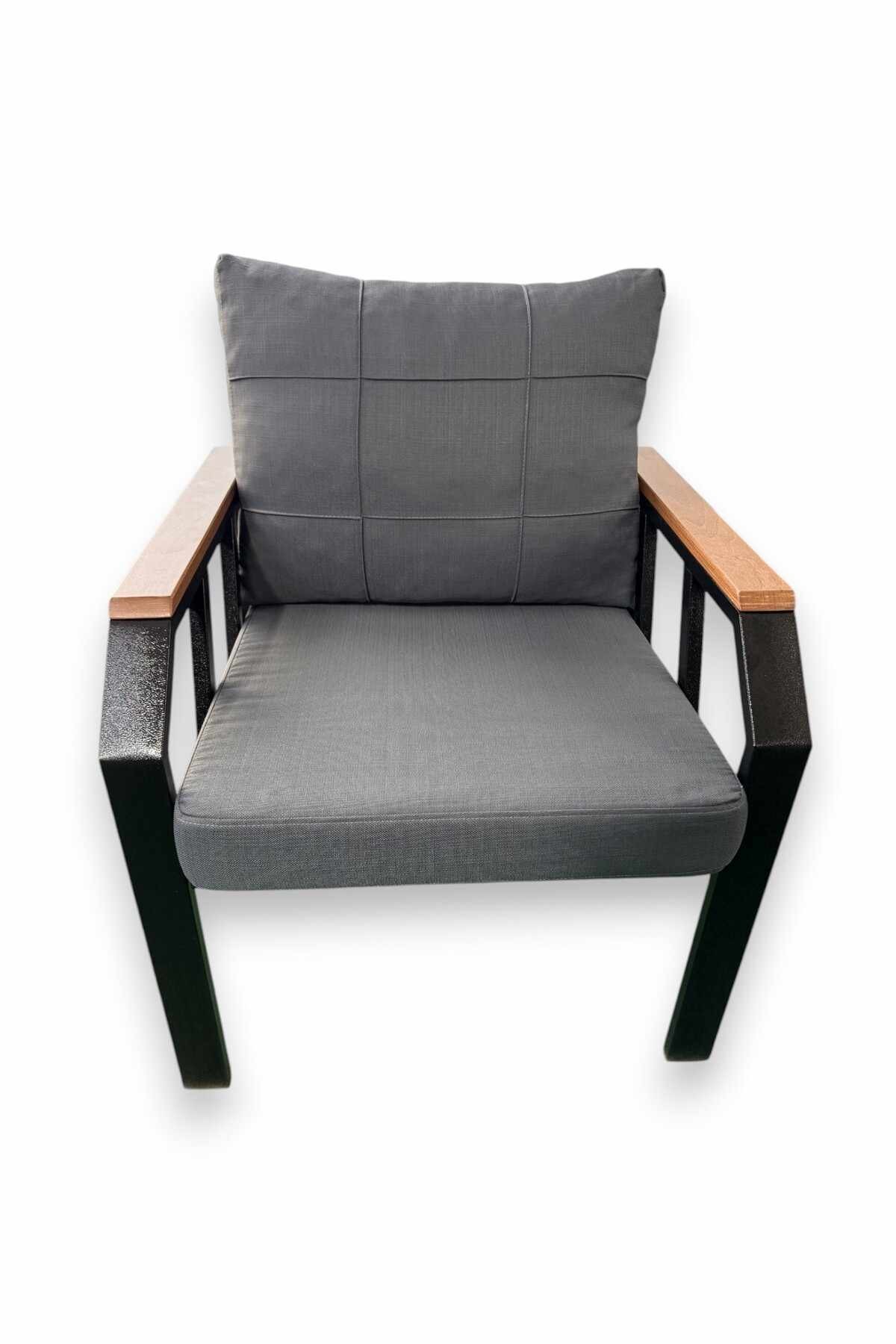 Set lounge gradina Nergiz 2+1+1 - Dark Blue, 120 x 78 x 58 cm, metal, dark albastru — imaginea 3