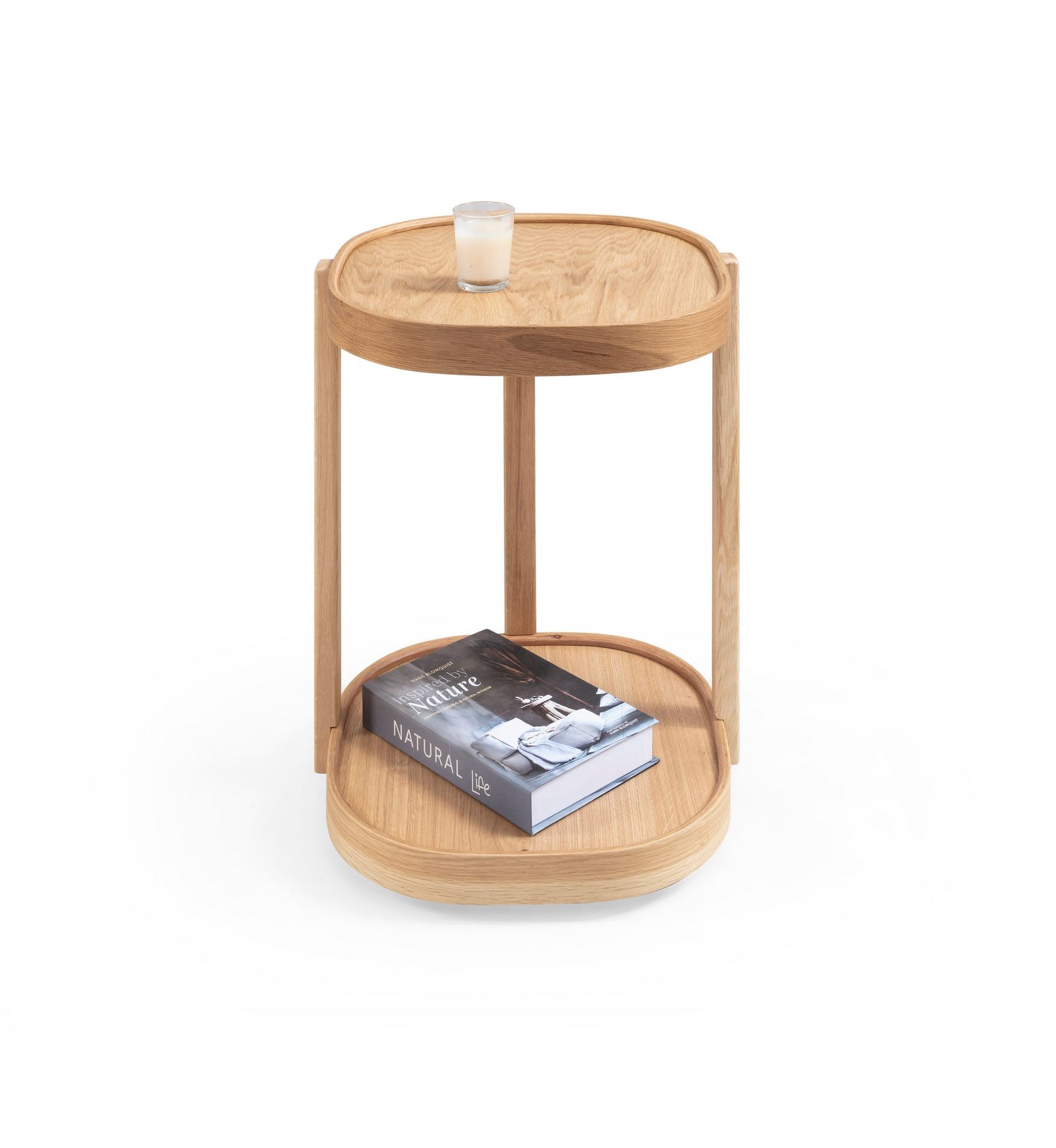Masuta laterala Milan C 42, 42 x 58 x 42 cm, stejar, MDF — imaginea 2