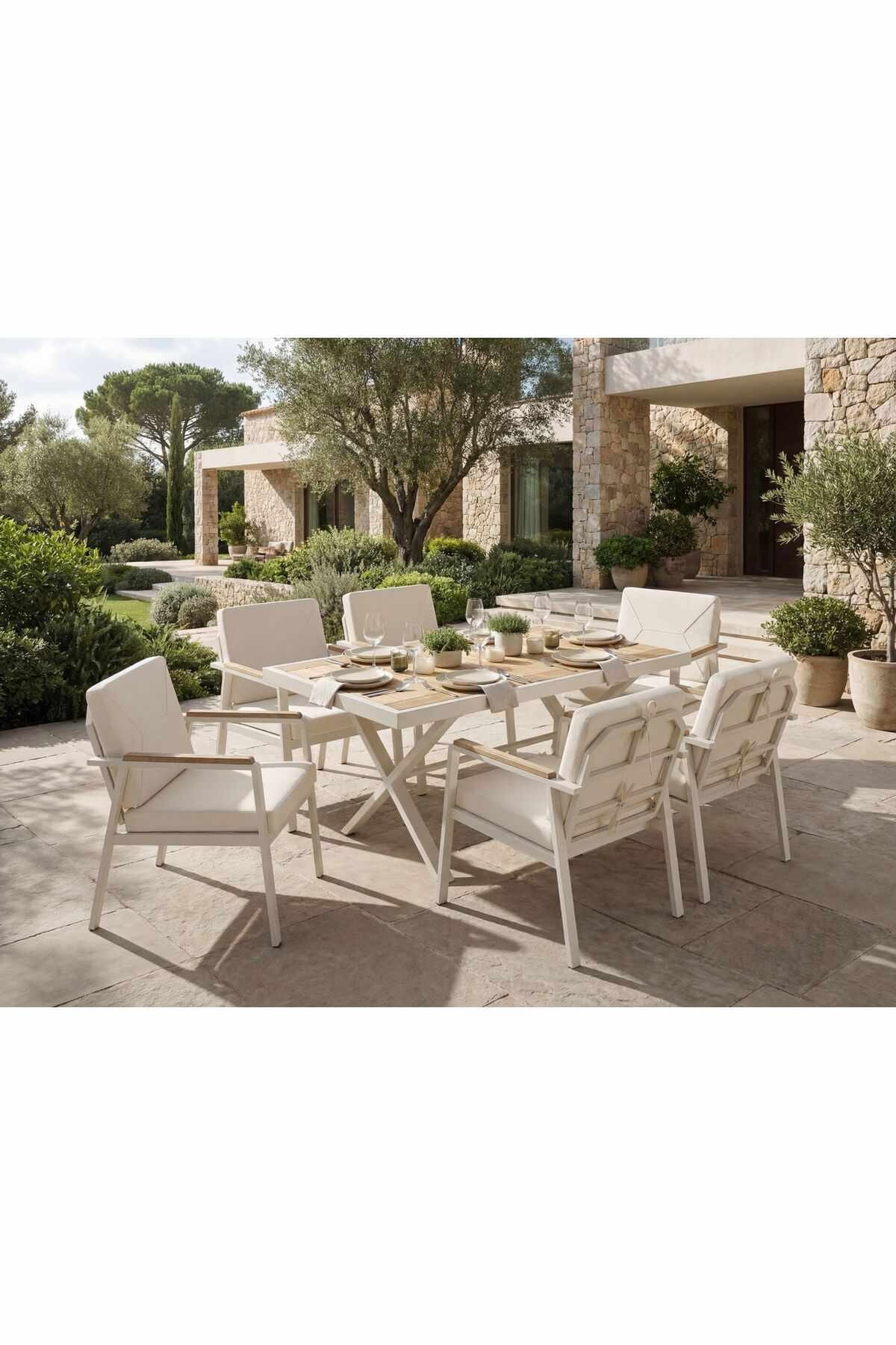 Scaun Monte, 56 x 78 x 56 cm, crem — imaginea 6