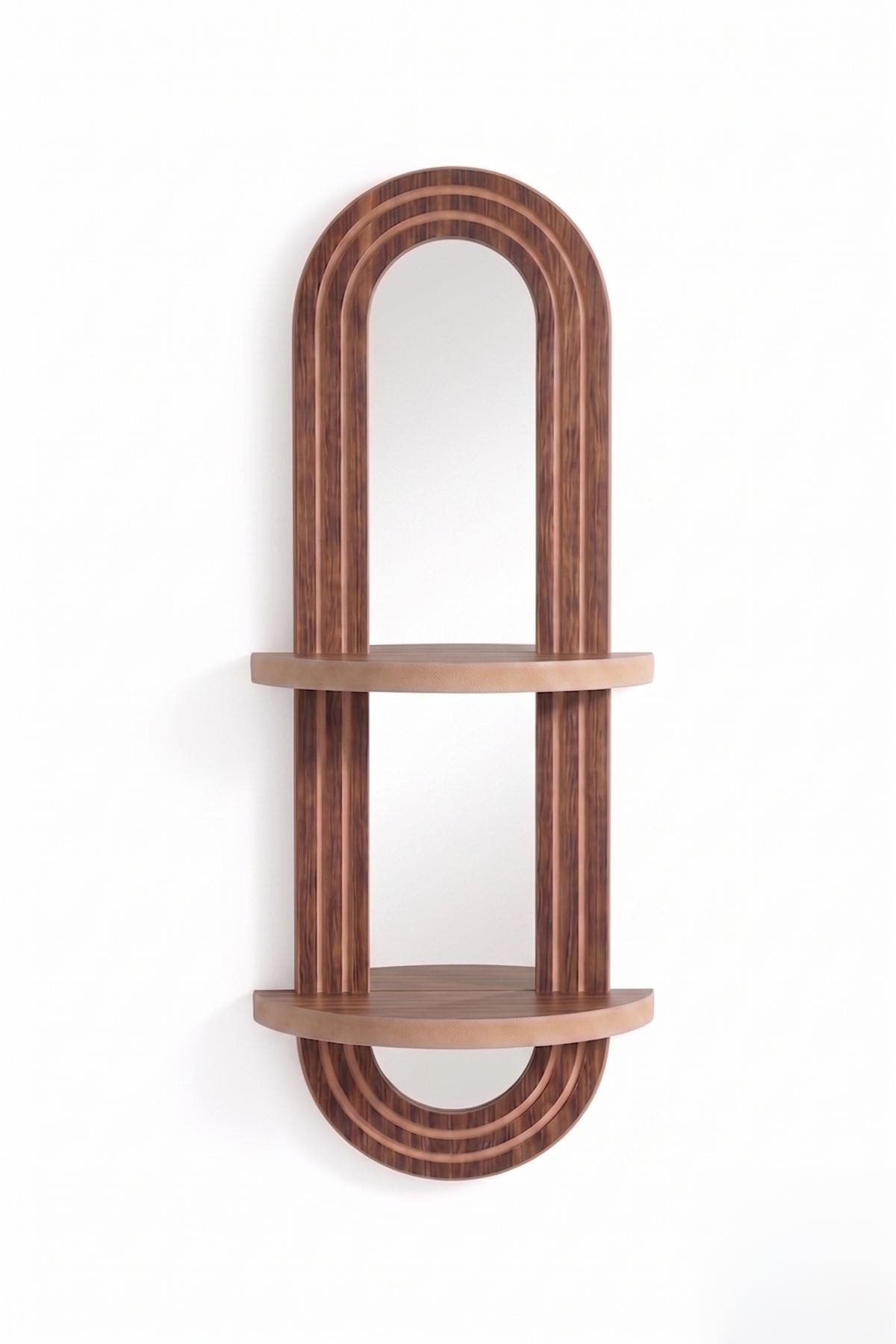 Raft de perete Artmtkwll6, 26 x 70 x 13 cm, MDF, design modern, wenge — imaginea 3