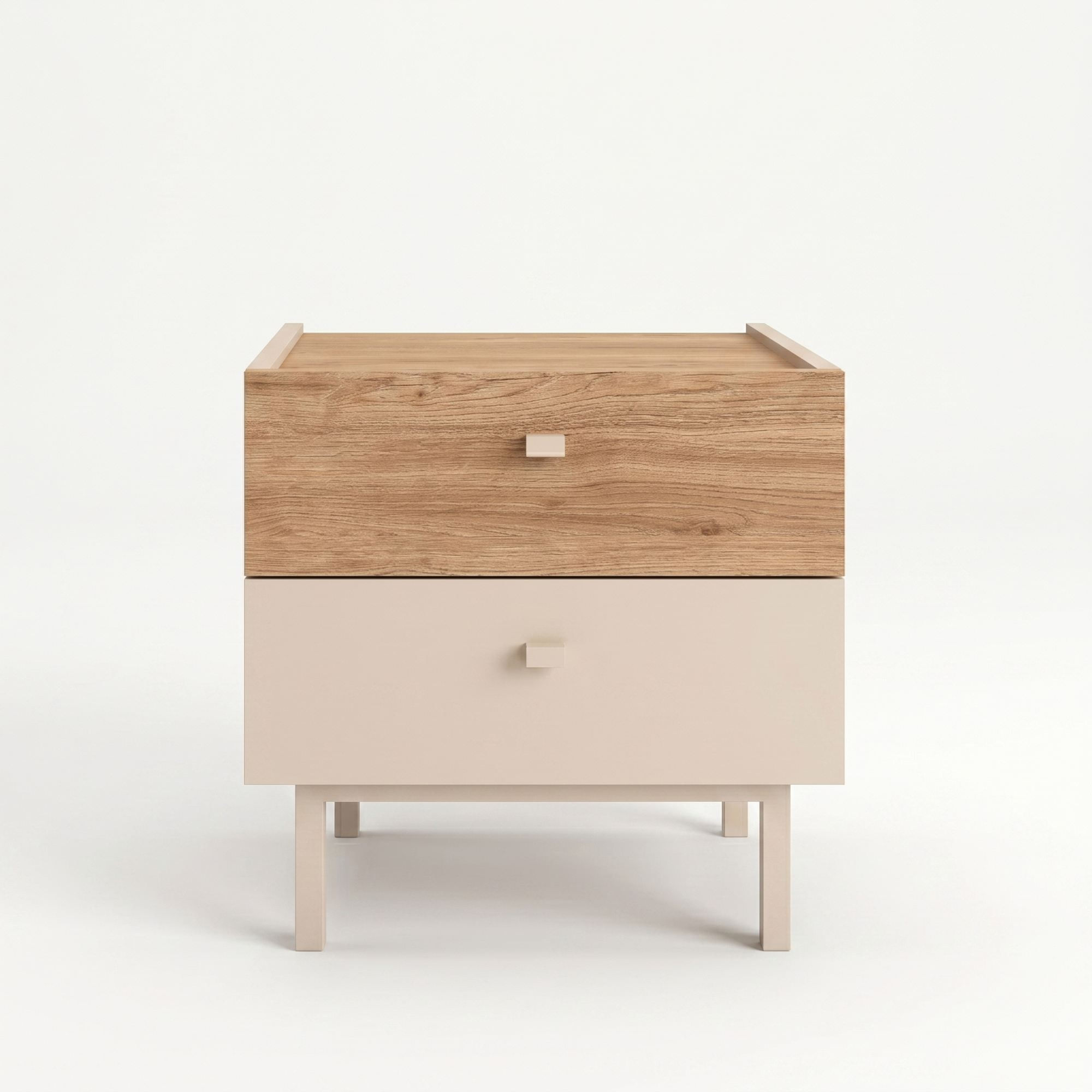 Noptiera Luke - LK1-CS, 47,9 x 47 x 36,8 cm, sand stejar, PAL melaminat — imaginea 3