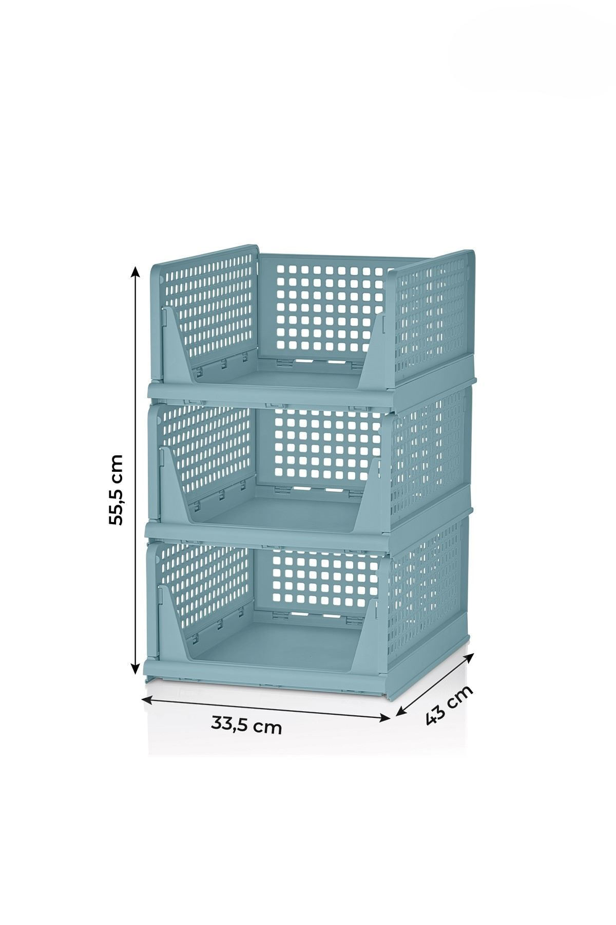 Raft multifunctional Lavine, 33, 5 x 55, 5 x 43 cm, albastru pastel, design modern, baby albastru — imaginea 4