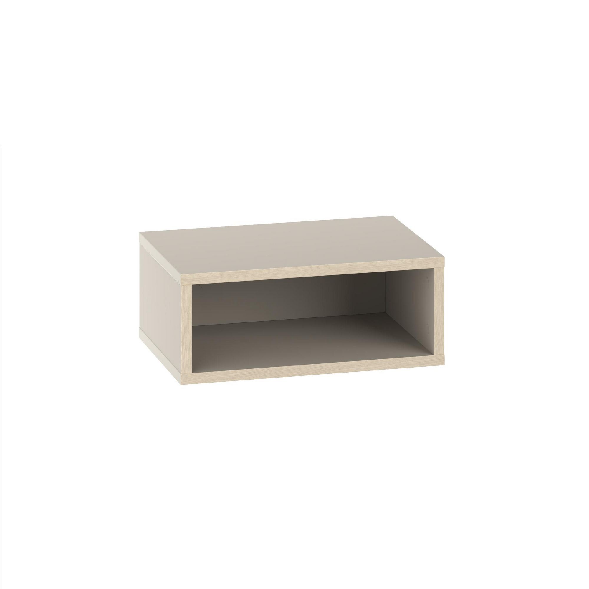 Noptiera Brik, 45 x 18 x 30 cm, bej nisip, PAL melaminat, fixare pe perete, sandstone — imaginea 2
