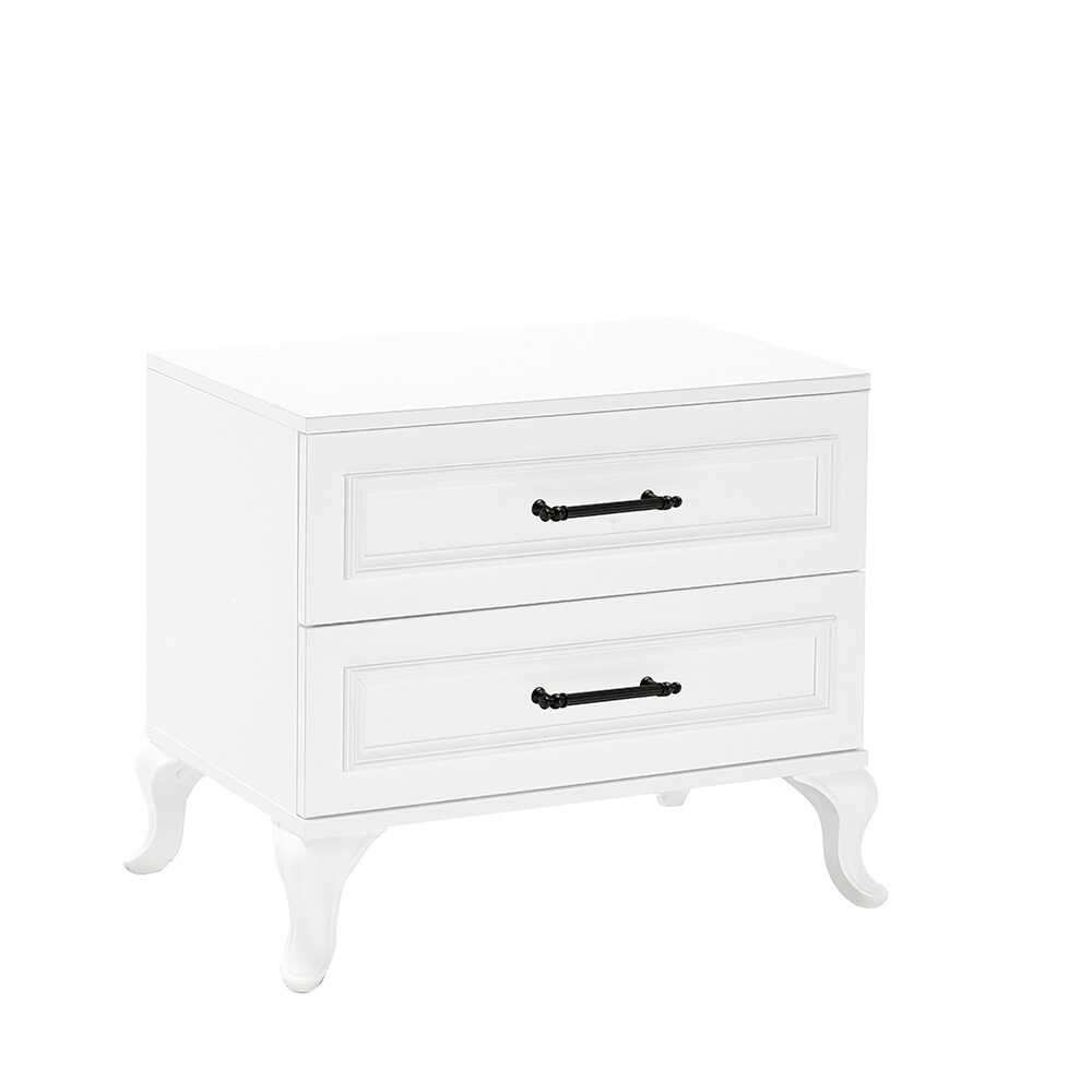 Noptiera Kmd-1002-Dd-1, 51 x 53 x 40 cm, alb, PAL melaminat — imaginea 2