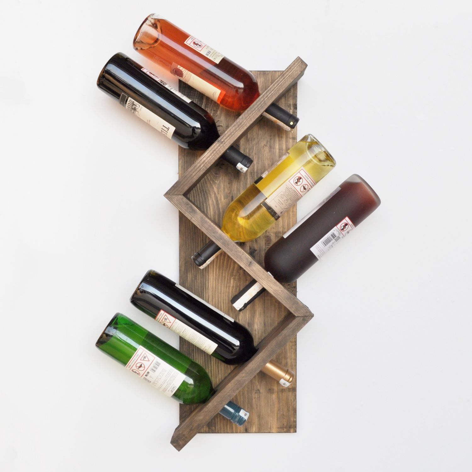 Raft decorativ de perete din lemn Raf337, 25 x 60 x 12 cm, lemn natur, lemn, design modern — imaginea 3