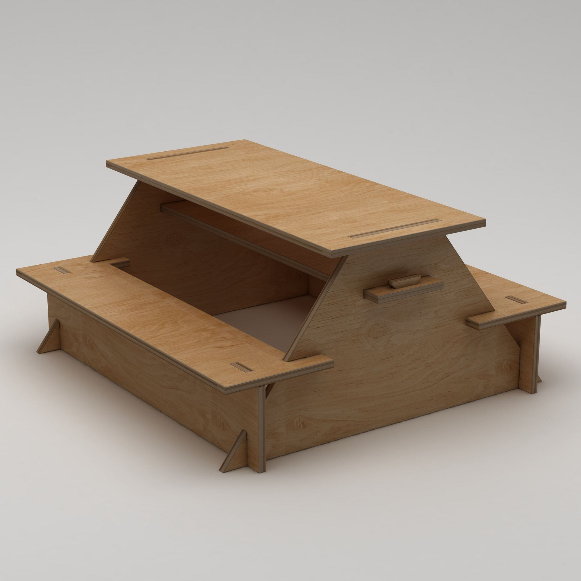 Masa Tela, 160 x 75 x 150 cm, natural lemn, lemn, capacitate 300 kg — imaginea 3