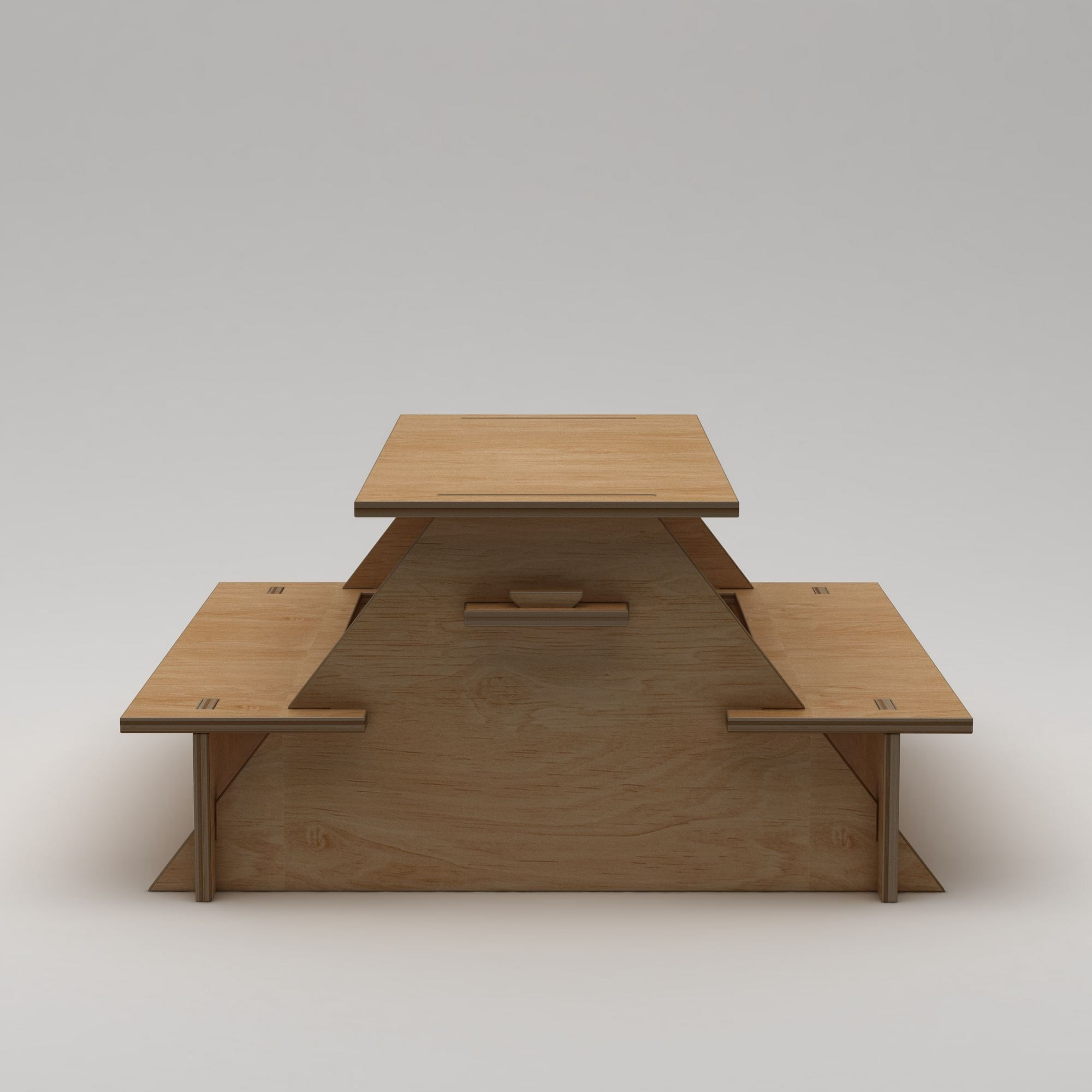 Masa Tela, 160 x 75 x 150 cm, natural lemn, lemn, capacitate 300 kg — imaginea 5